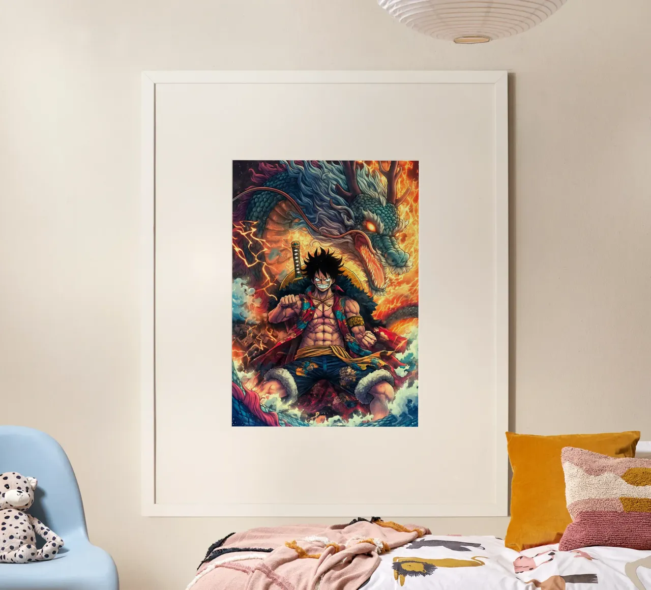Monkey D Luffy One Piece carta hahnemühle da Fleur de Lys