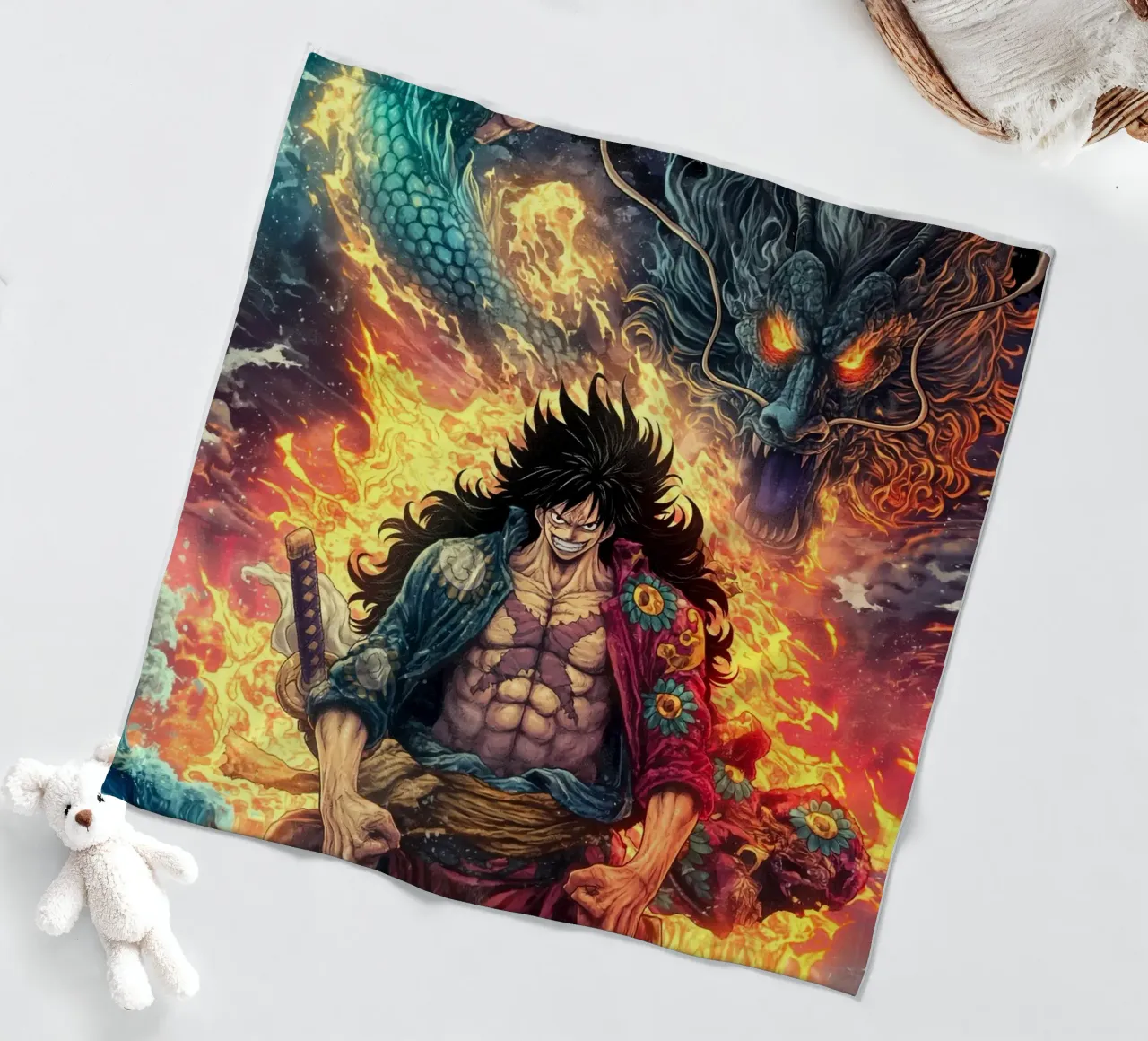 Monkey D Luffy Ein Stück Fleecedecke von Fleur de Lys