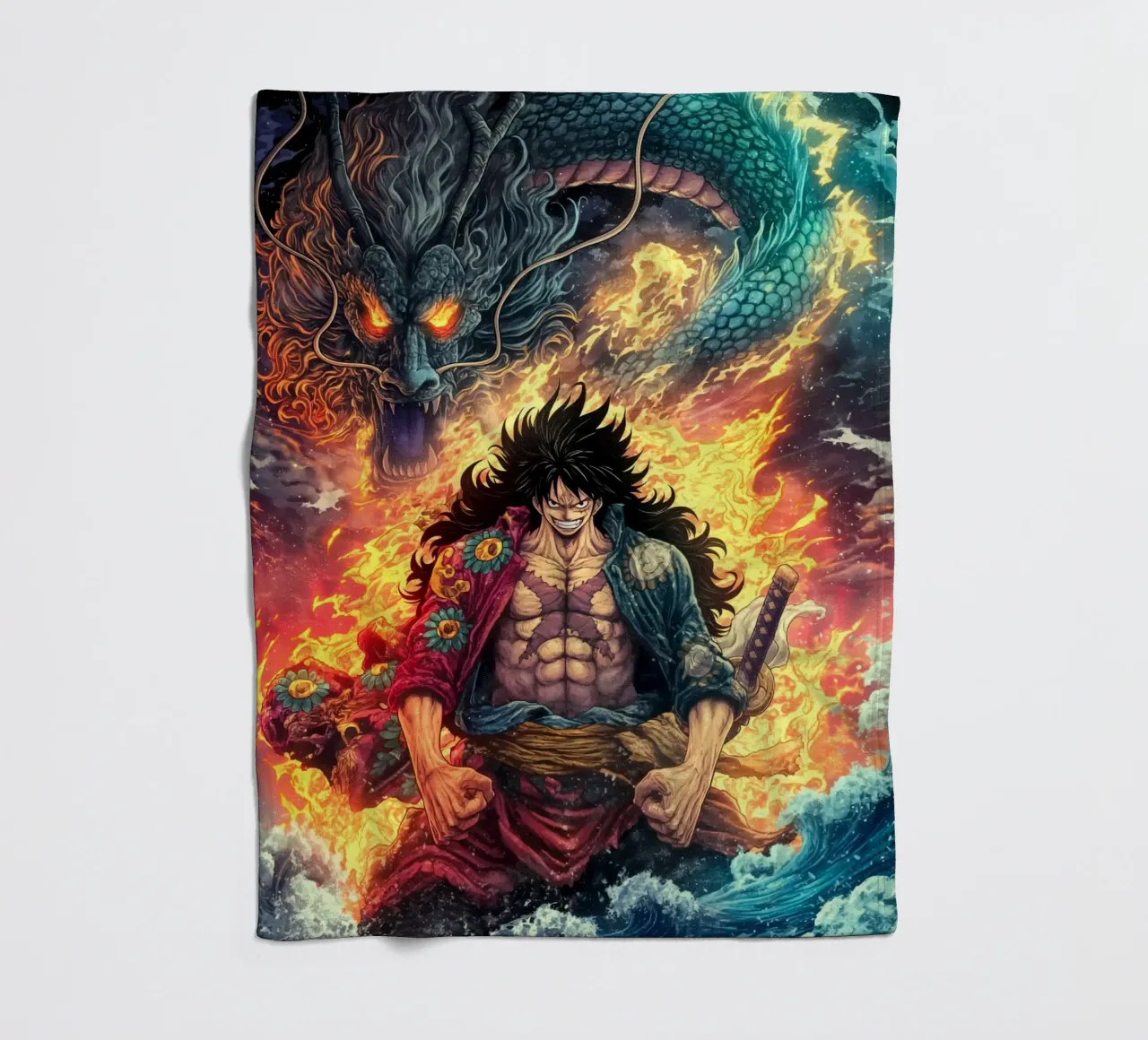 Monkey D Luffy Ein Stück Fleecedecke von Fleur de Lys