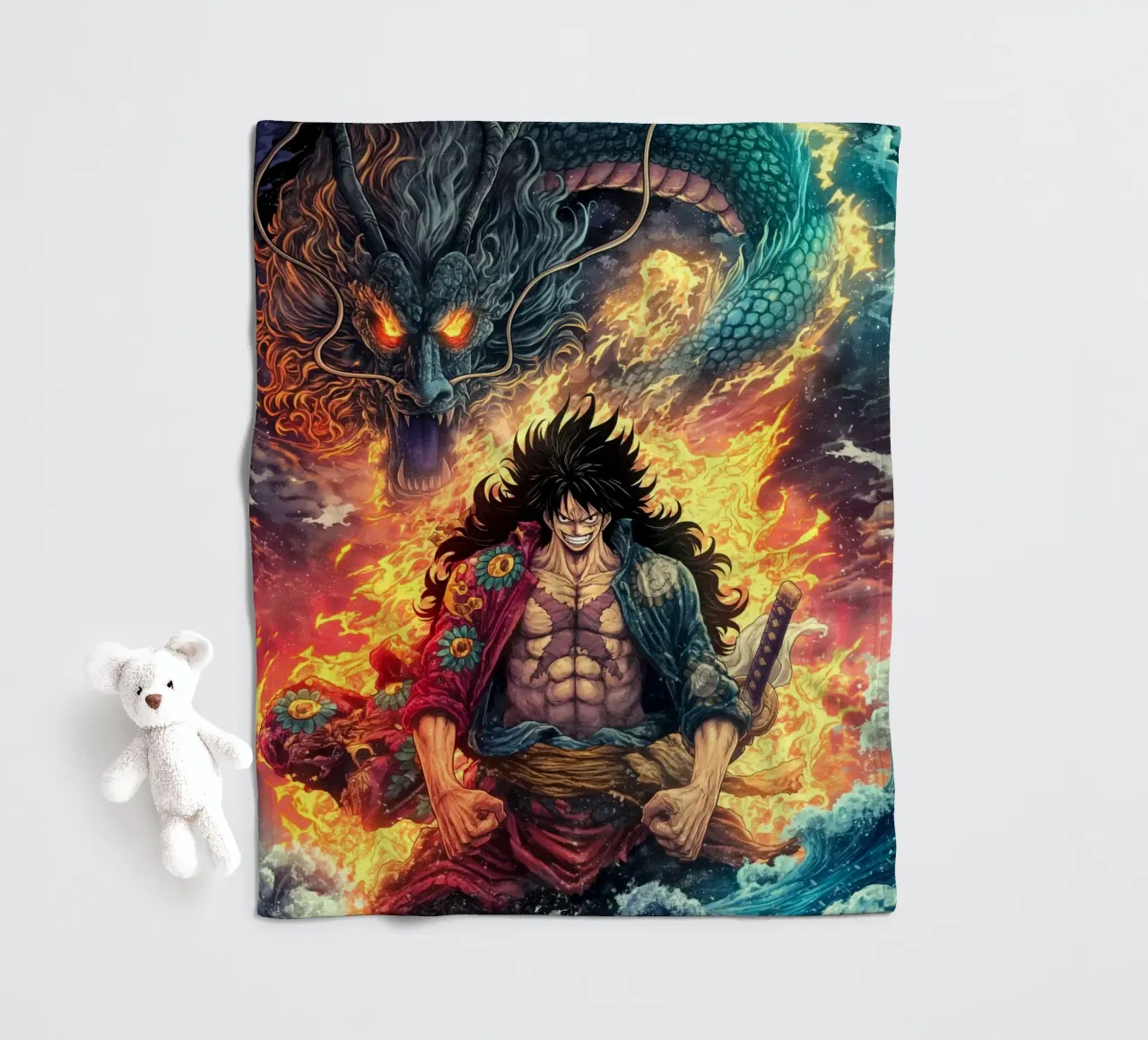 Monkey D Luffy Ein Stück Fleecedecke von Fleur de Lys