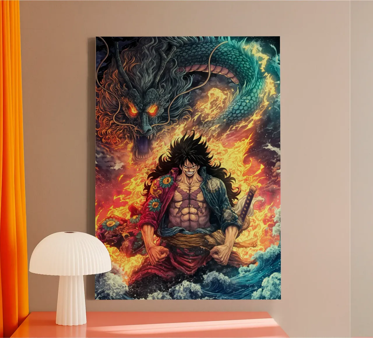 Monkey D Luffy One Piece tela con Cornice a cassetta da Fleur de Lys