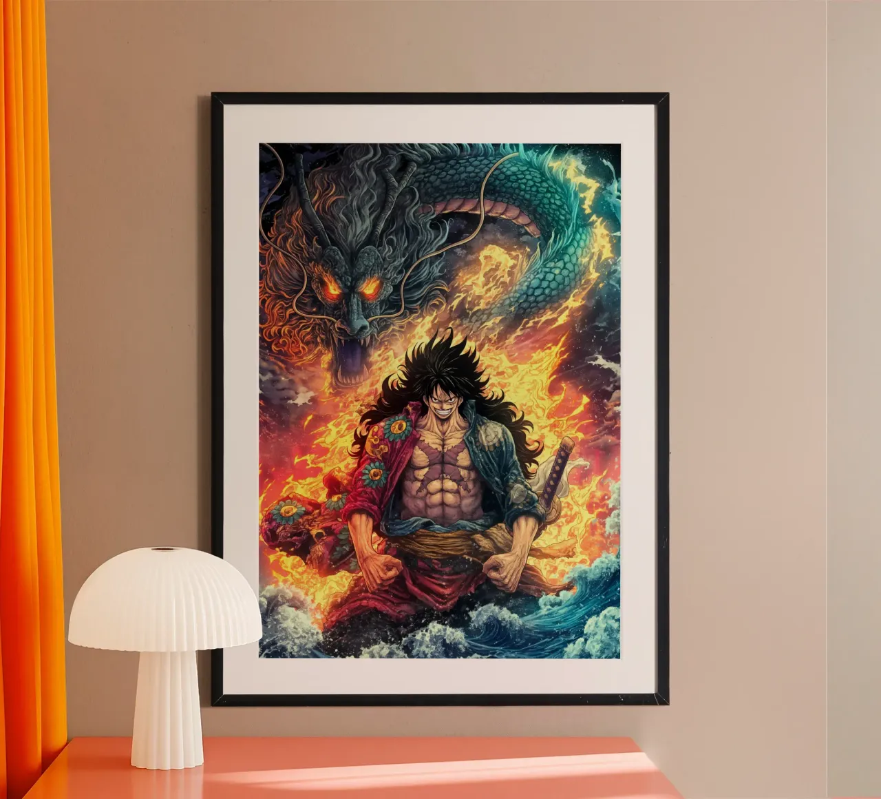 Monkey D Luffy One Piece carta hahnemühle da Fleur de Lys