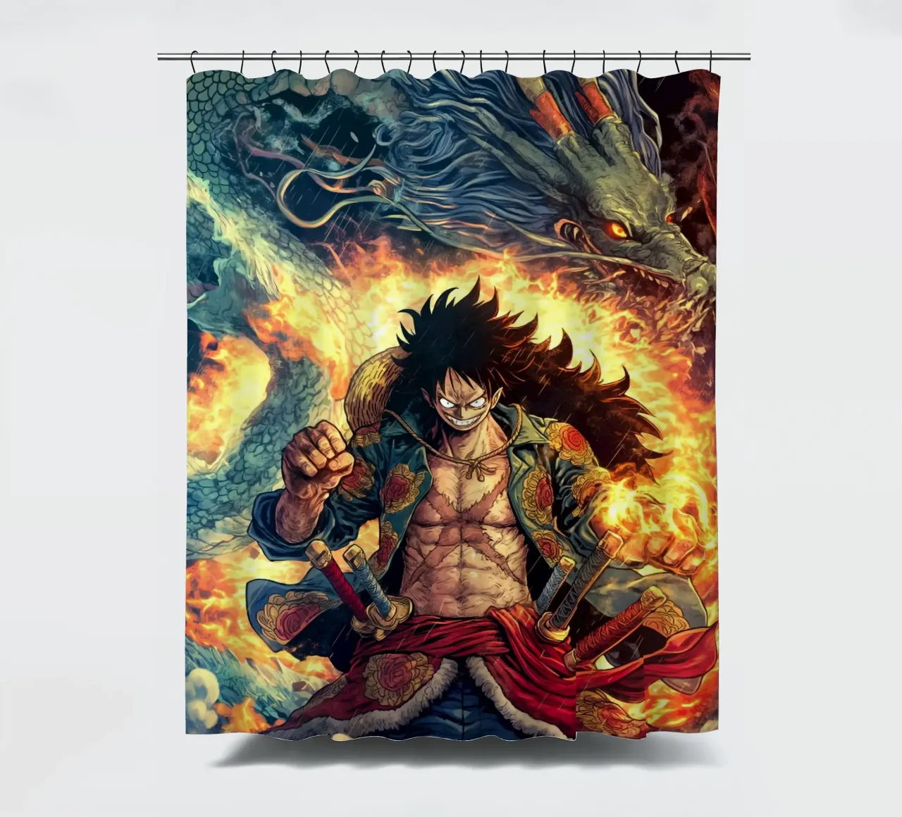 Monkey D Luffy One Piece shower curtain by Fleur de Lys