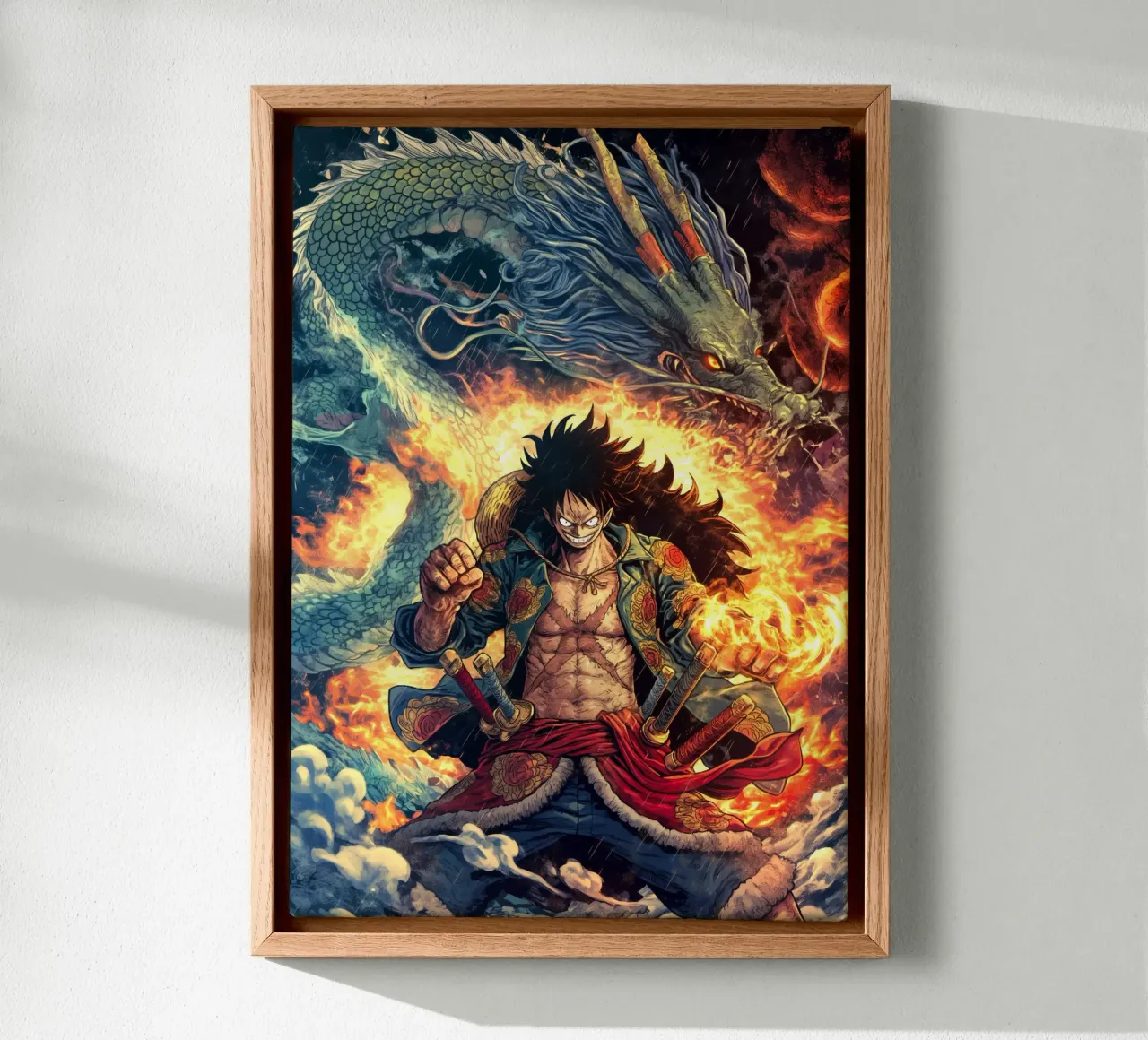 Monkey D Luffy One Piece tela con Cornice a cassetta da Fleur de Lys