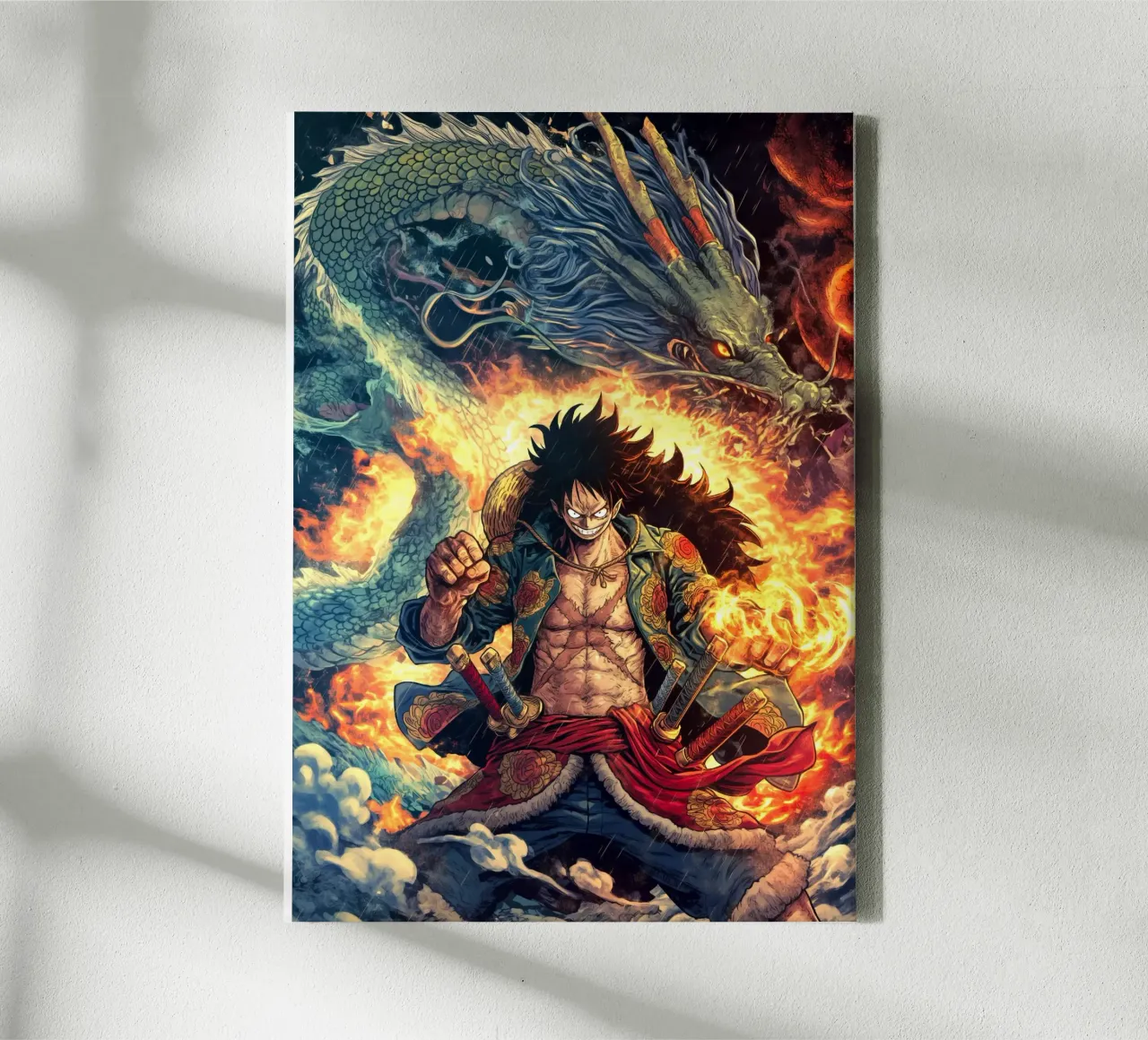 Monkey D Luffy One Piece tela con Cornice a cassetta da Fleur de Lys