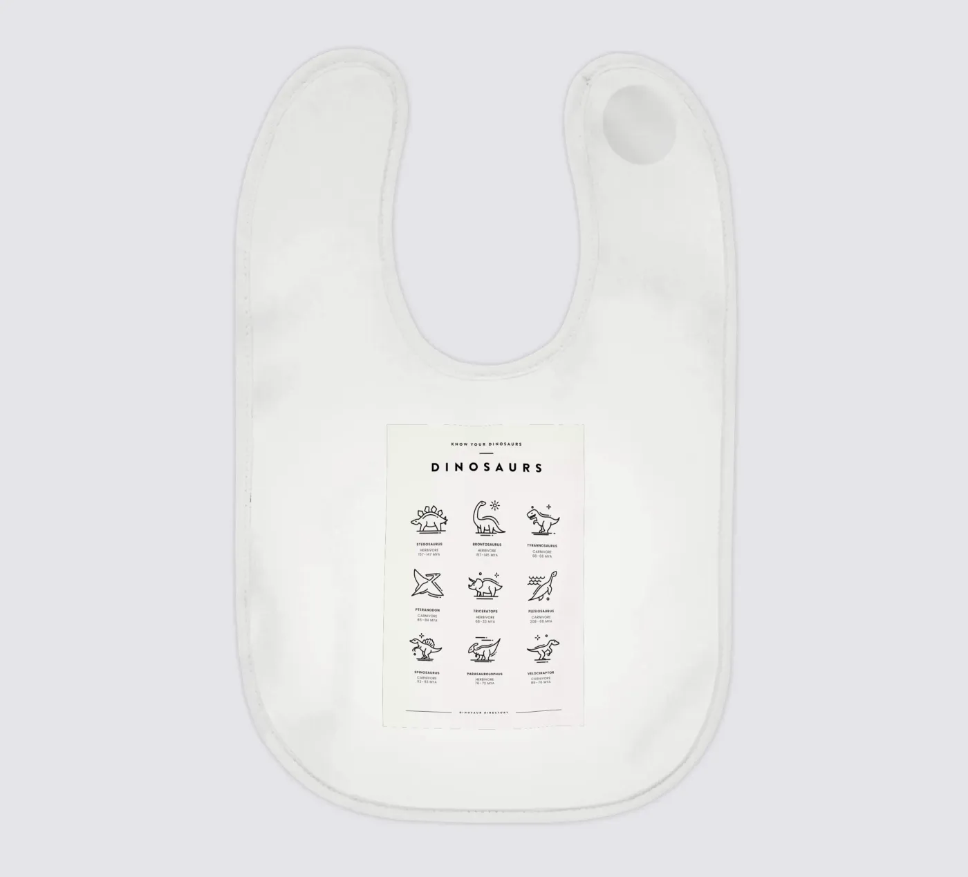 Dinosaurs Chart 2 bavaglino da daylight design studio
