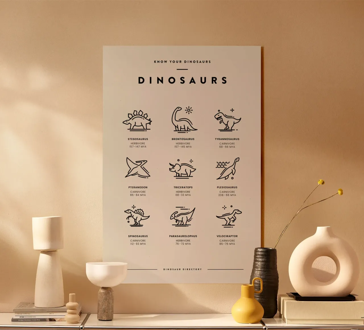 Dinosaurs Chart 2 plexiglass da daylight design studio