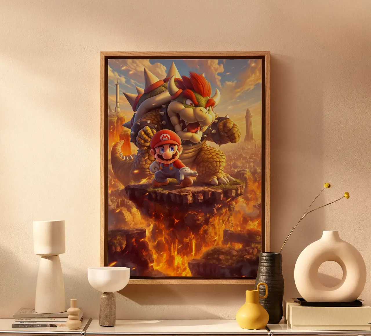 Super Mario canvas met Baklijst van Fleur de Lys