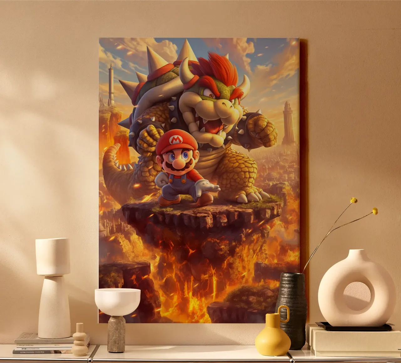 Super Mario canvas met Baklijst van Fleur de Lys