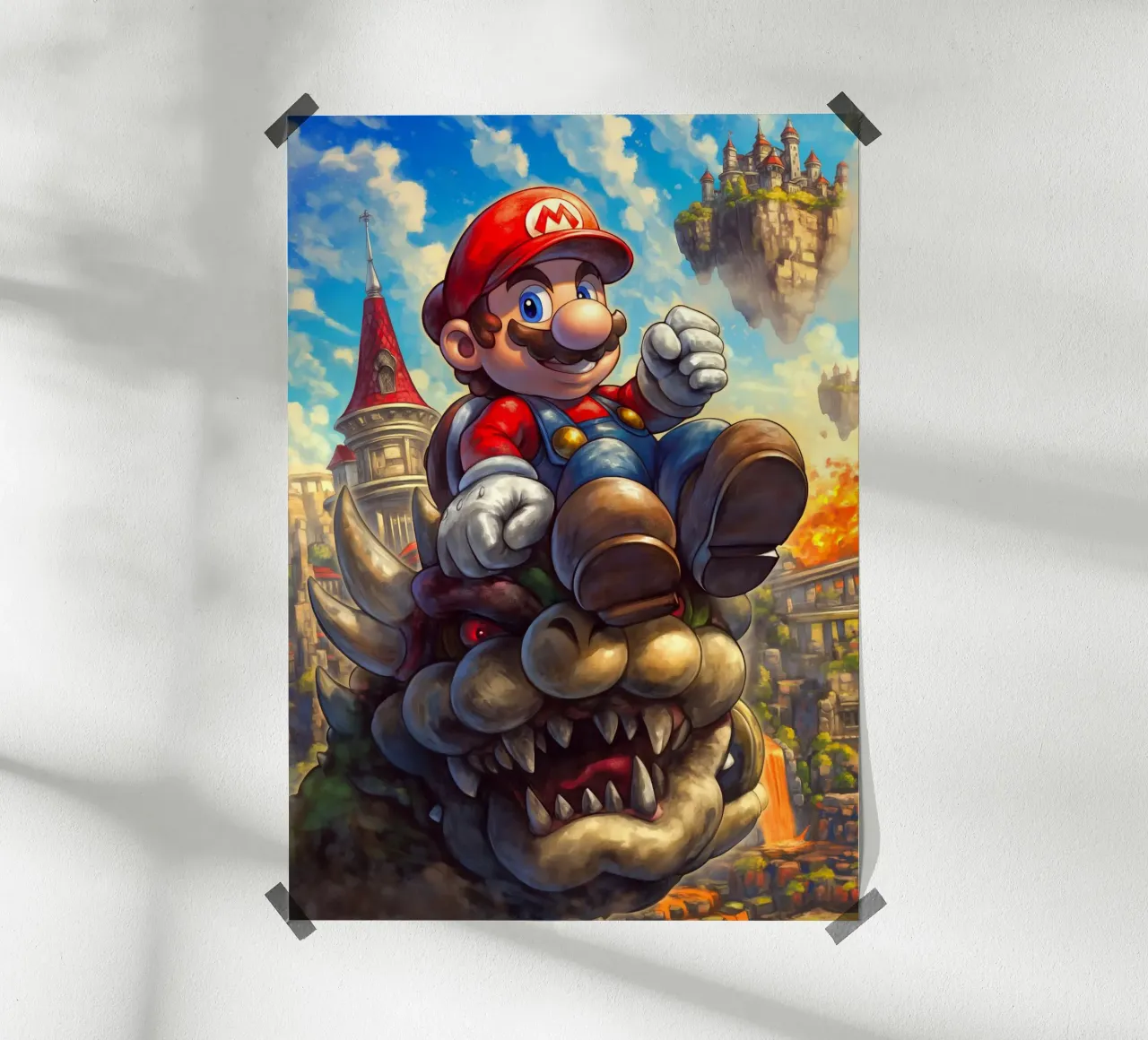 Super Mario carta hahnemühle da Fleur de Lys