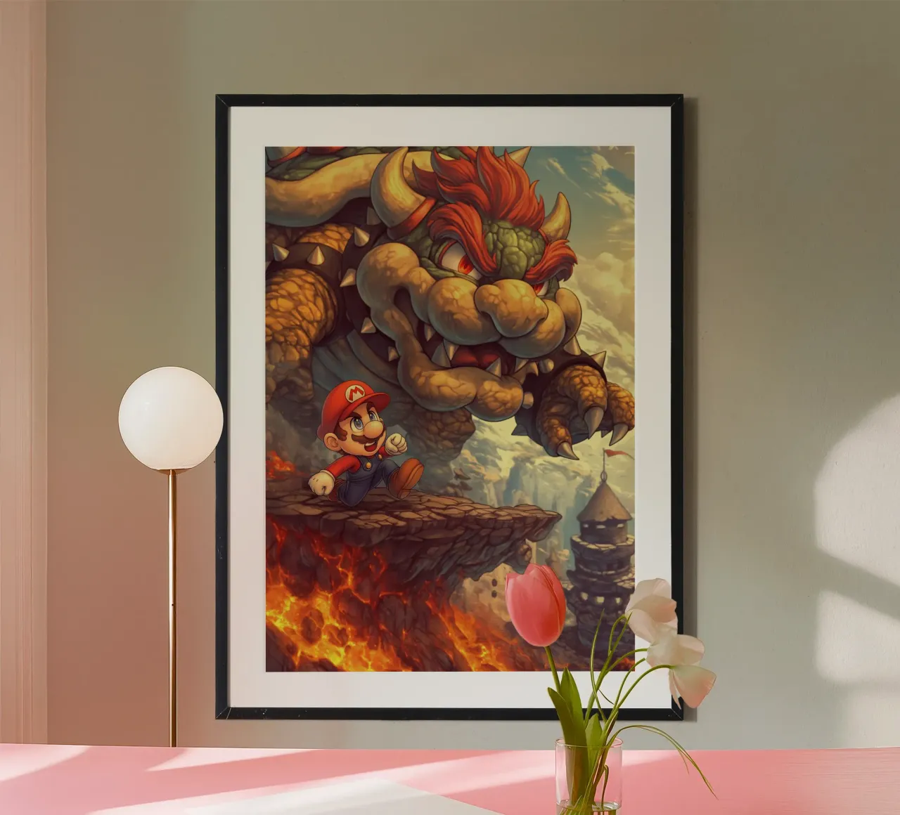 Super Mario carta hahnemühle da Fleur de Lys
