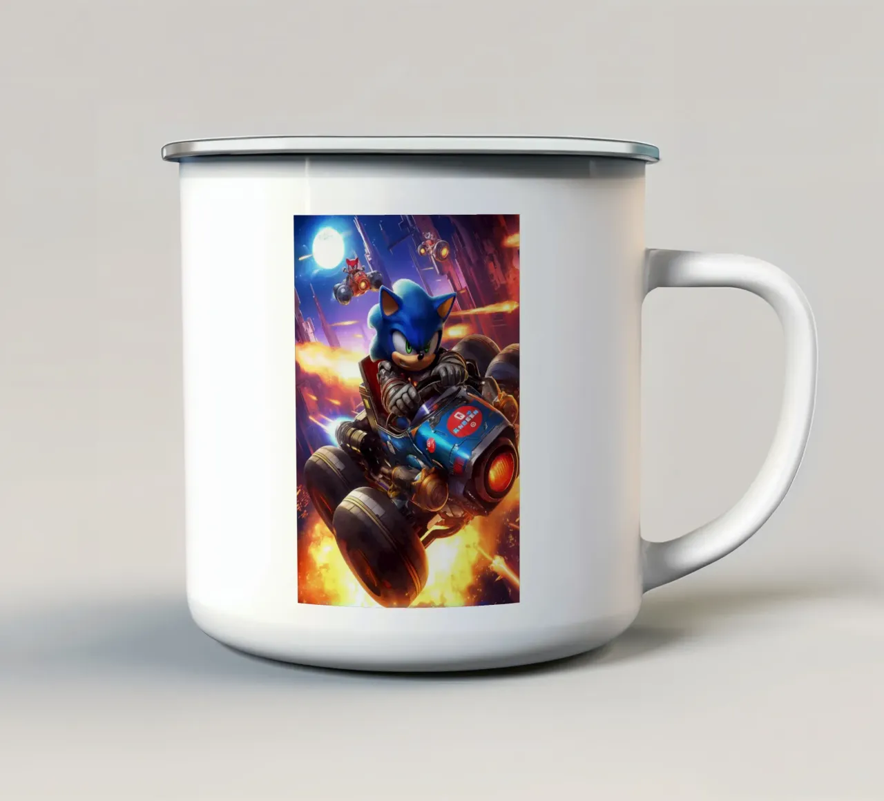 Sonic il riccio tazza in smalto da Fleur de Lys