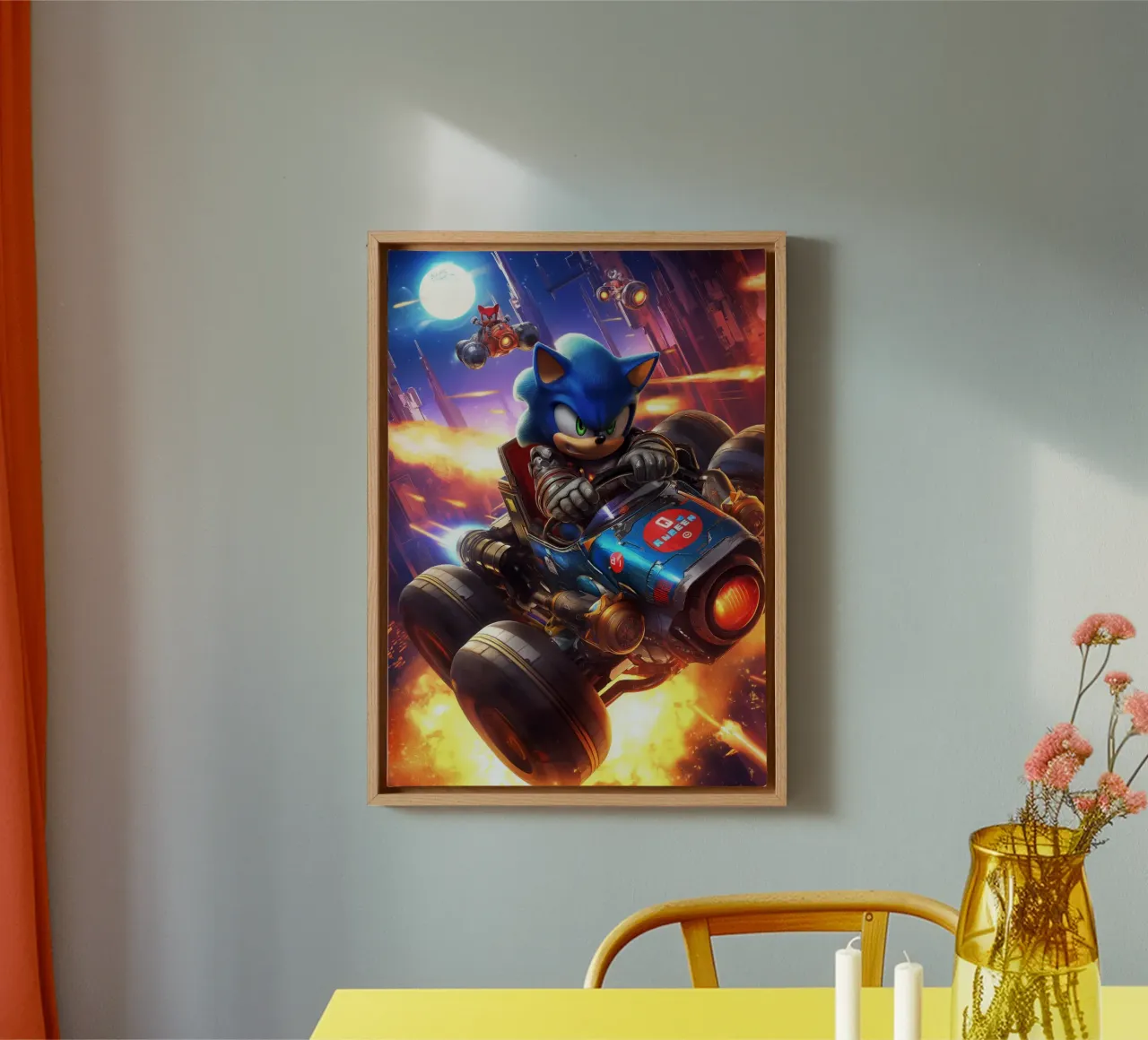 Sonic the Hedgehog canvas with Floater frame by Fleur de Lys