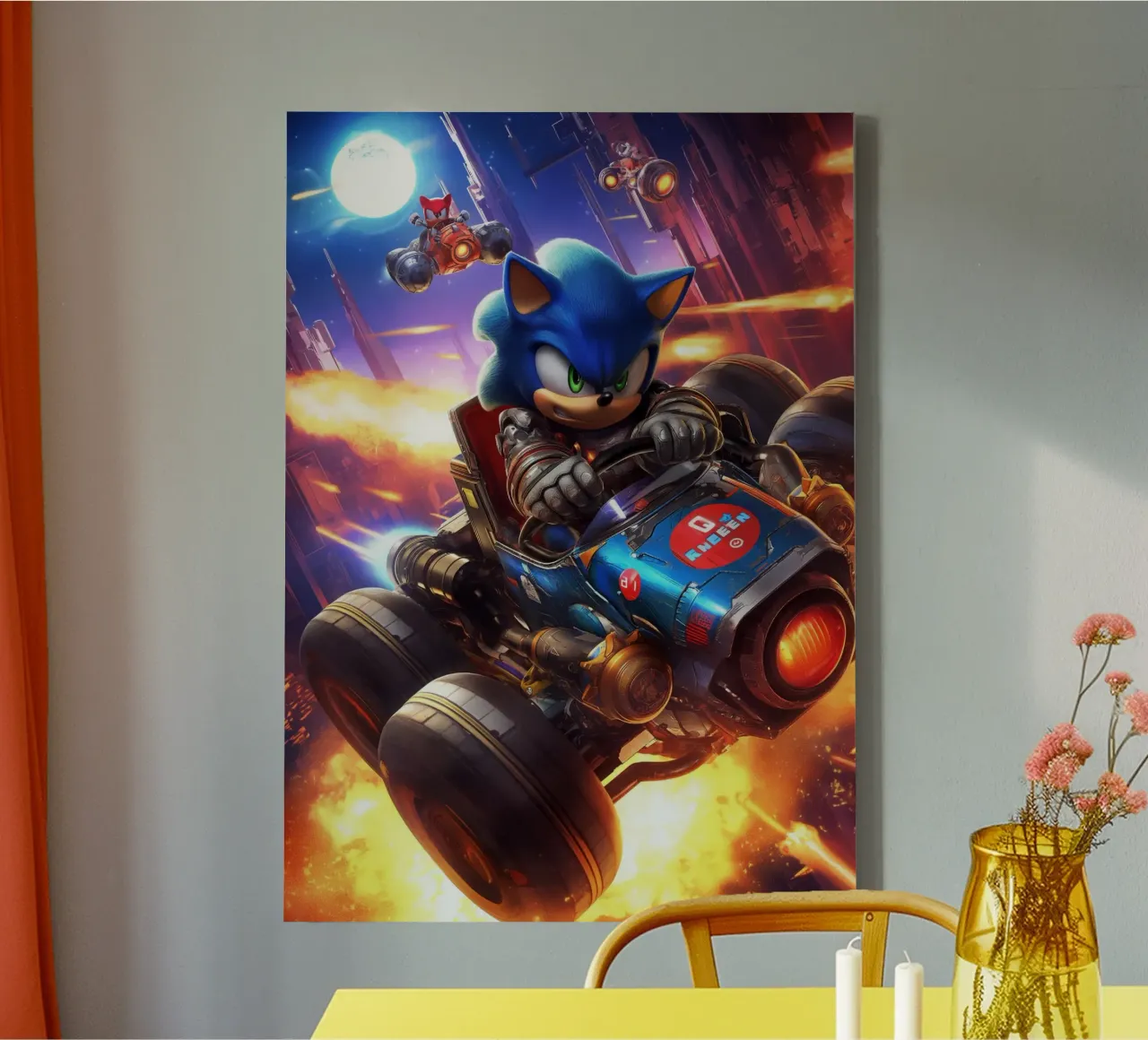 Sonic the Hedgehog canvas with Floater frame by Fleur de Lys
