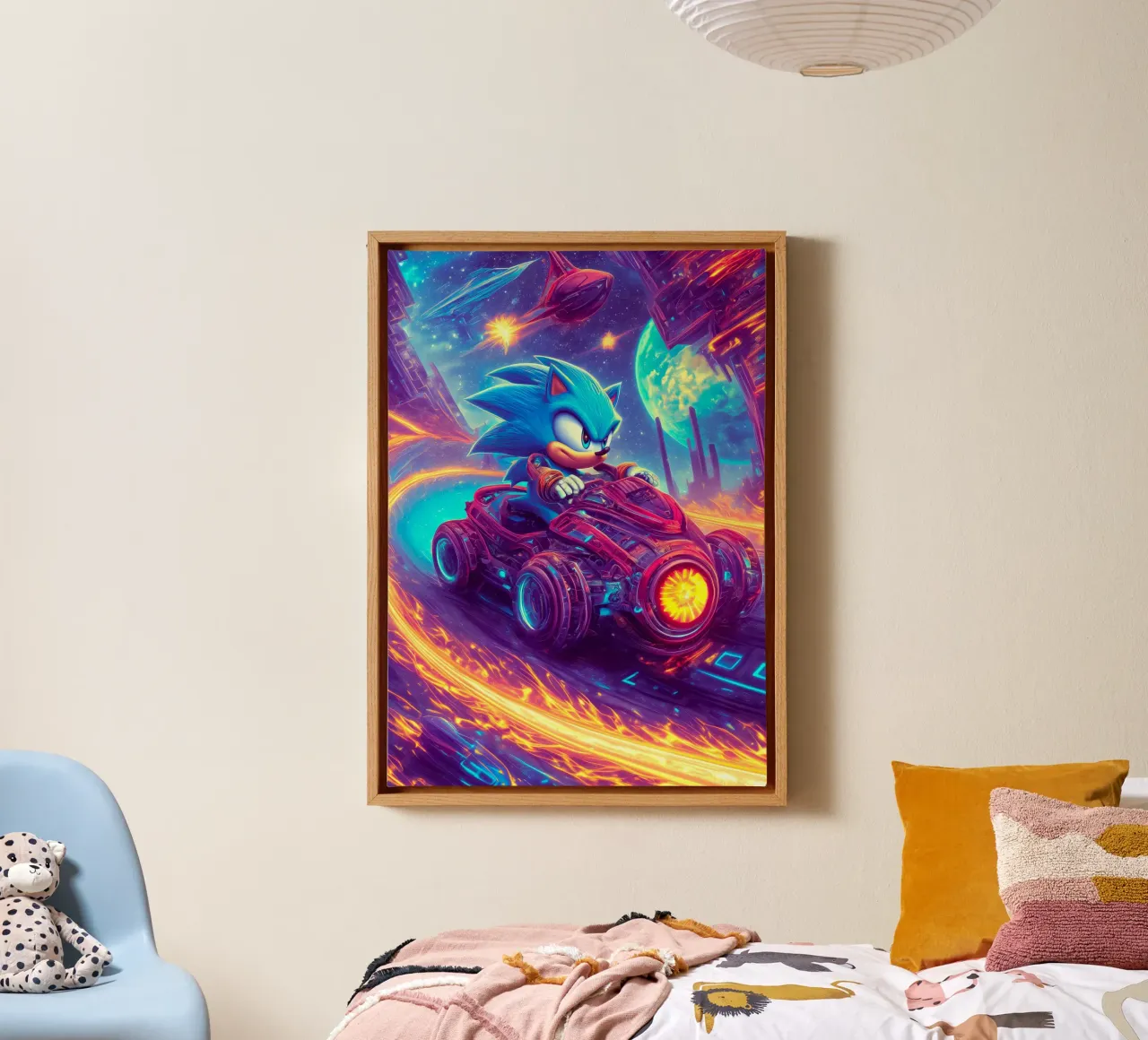 Sonic the Hedgehog canvas with Floater frame by Fleur de Lys