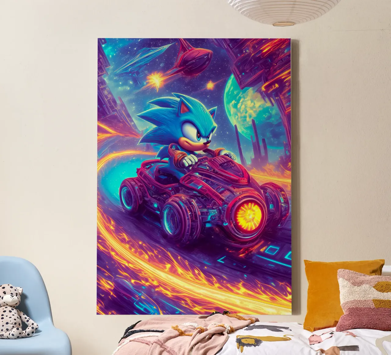 Sonic the Hedgehog canvas with Floater frame by Fleur de Lys