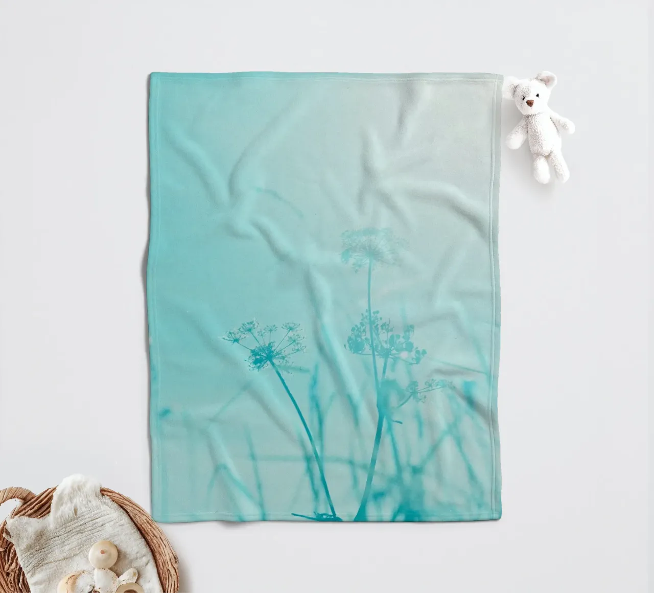 fiori selvatici cielo coperta in pile da Bleu