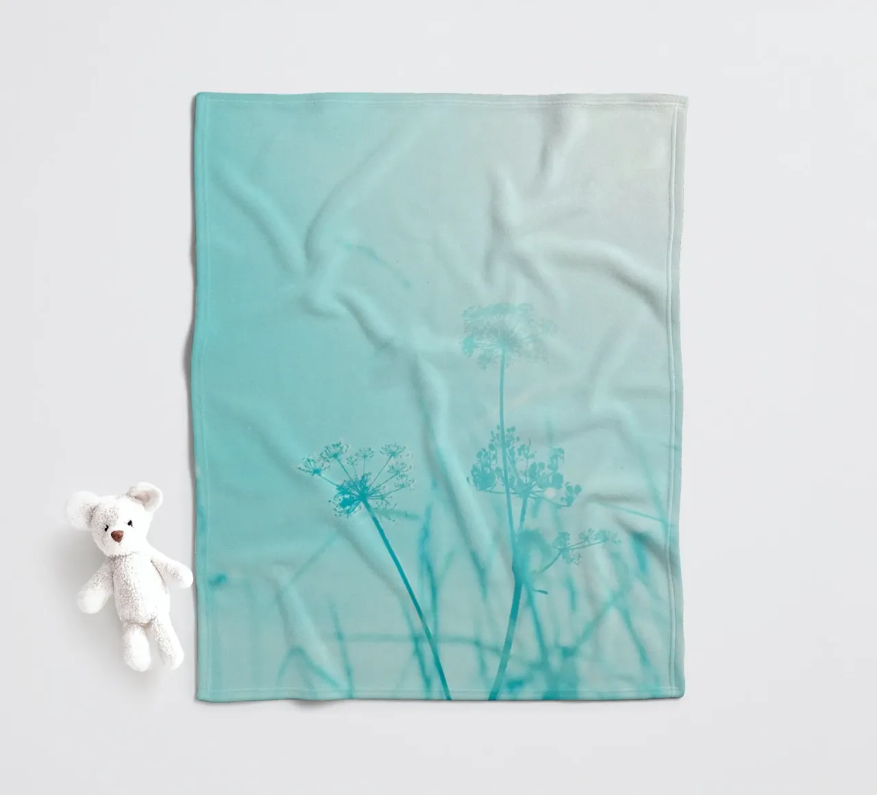 fiori selvatici cielo coperta in pile da Bleu