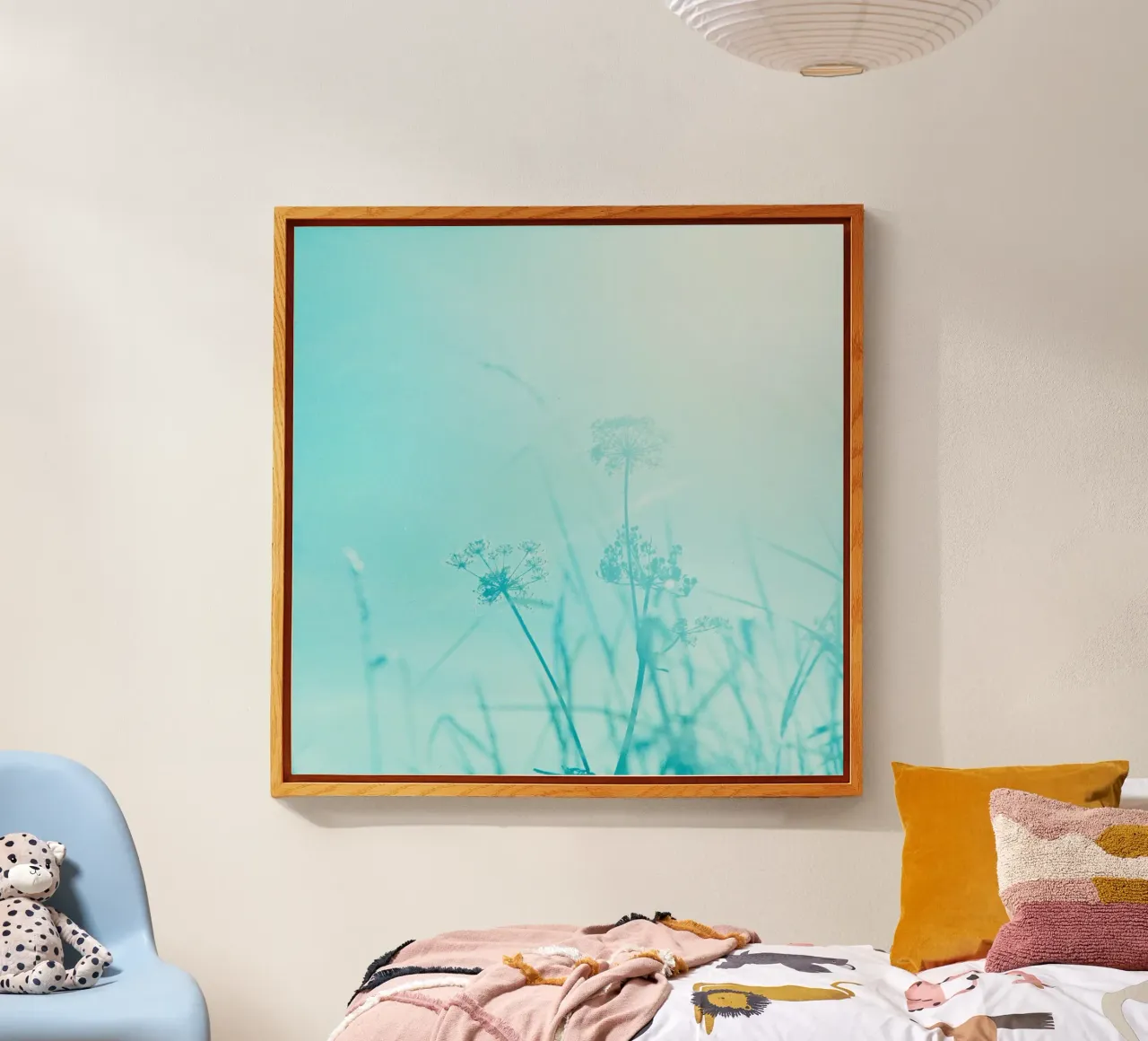 wildflowers sky acrylic glass by Bleu