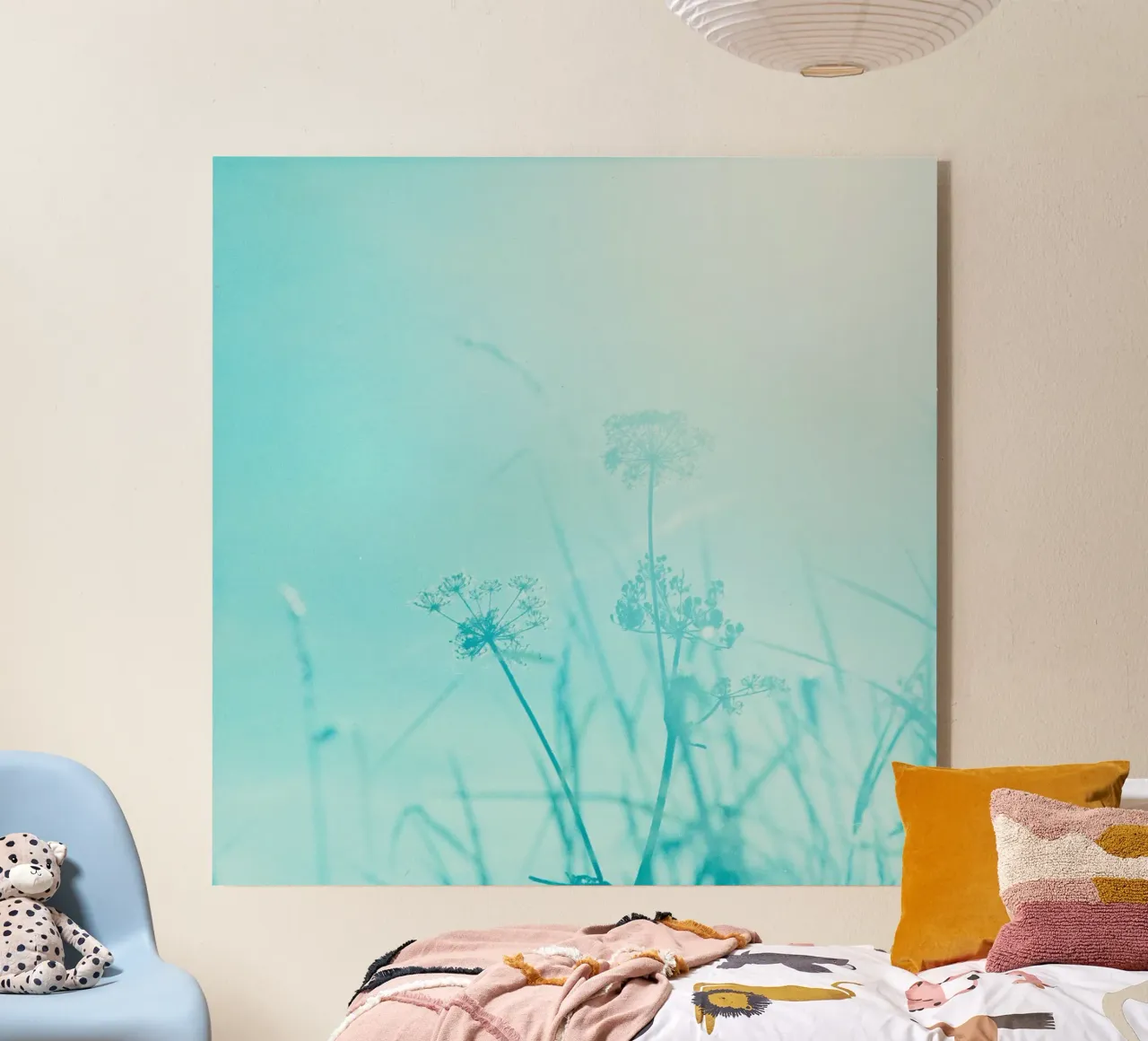 wildflowers sky acrylic glass by Bleu