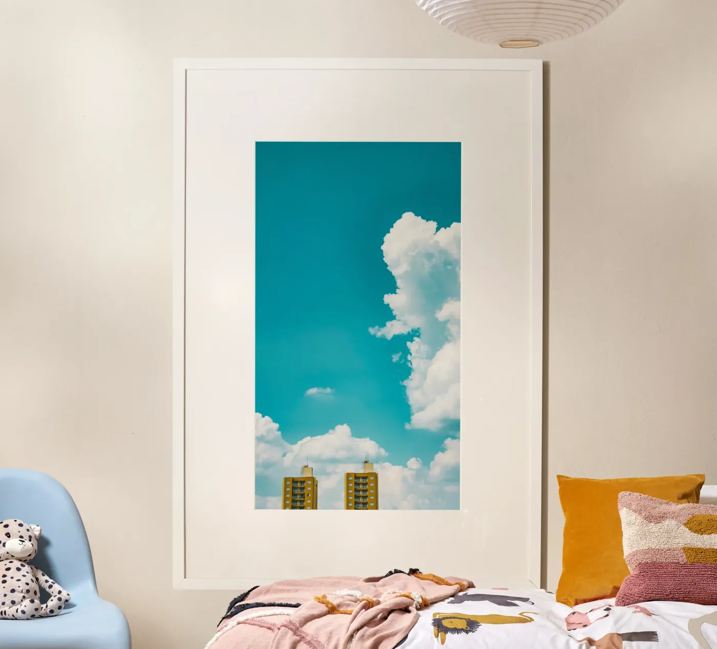 blue sky clouds poster by Bleu