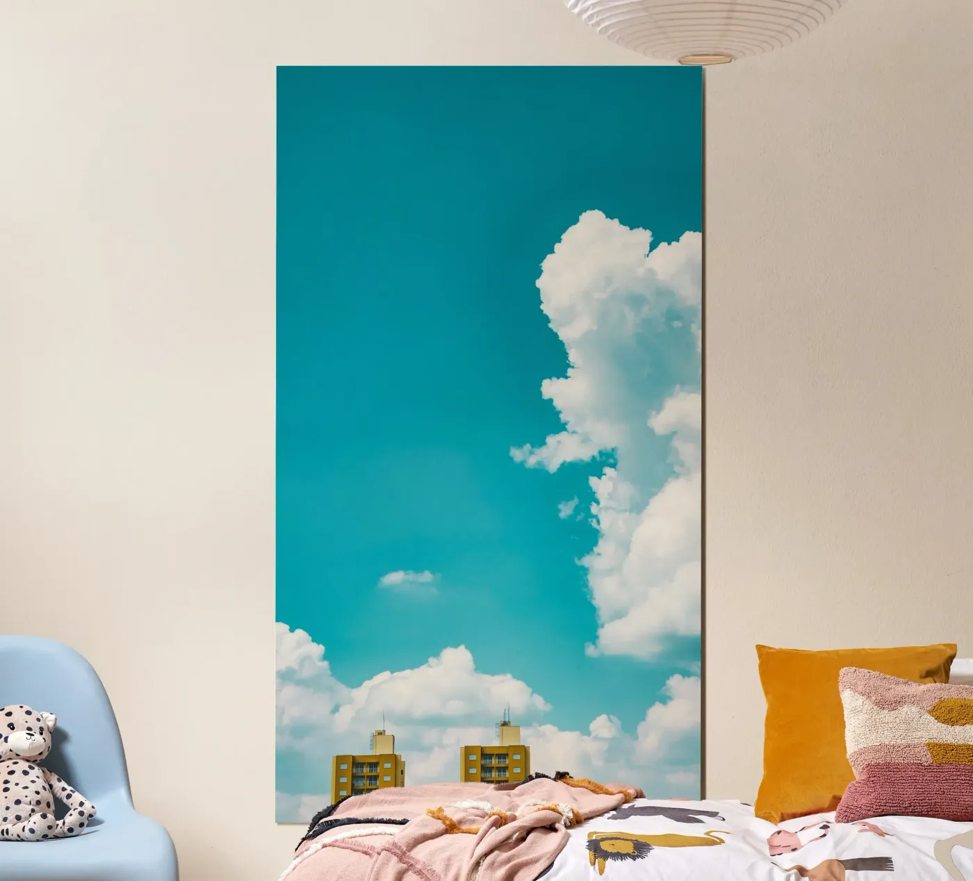blue sky clouds poster by Bleu