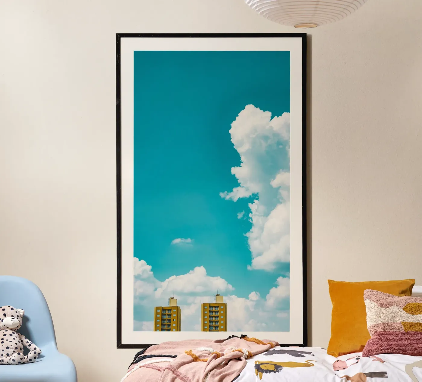 blue sky clouds poster by Bleu