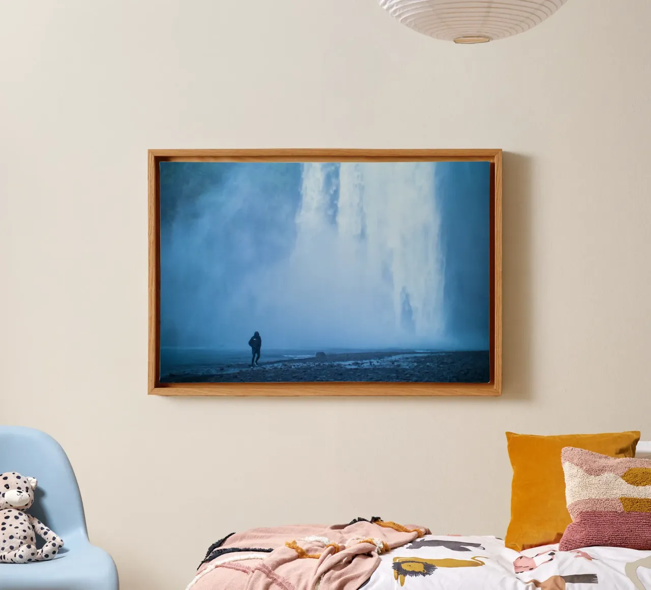 waterfall nature canvas by Bleu
