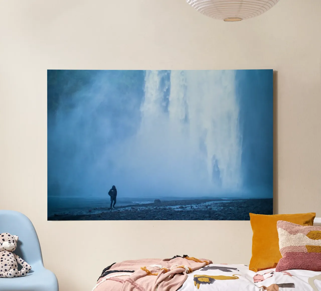 waterfall nature canvas by Bleu