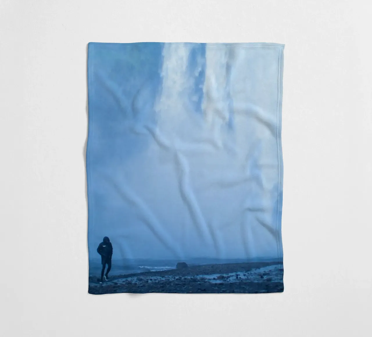 waterfall nature fleece blanket by Bleu