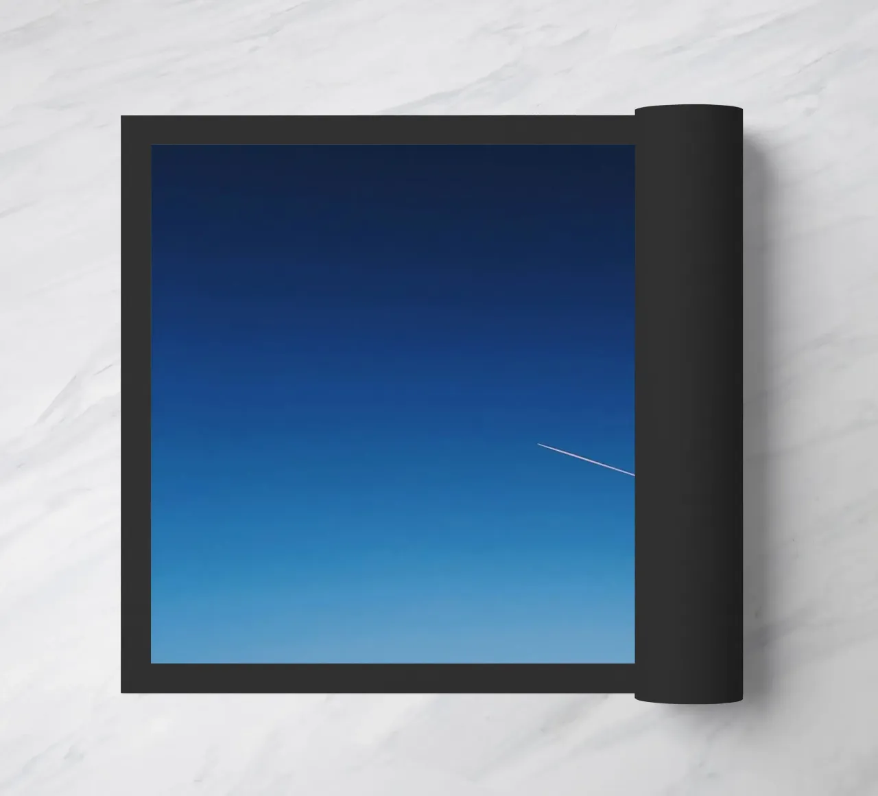 sky through doormat by Bleu