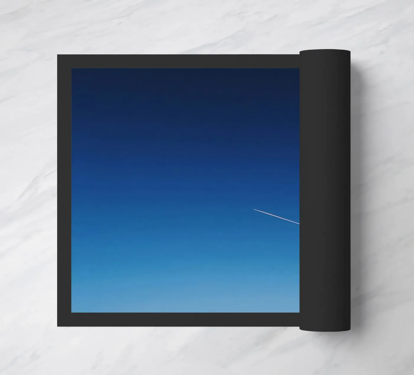 sky through doormat by Bleu