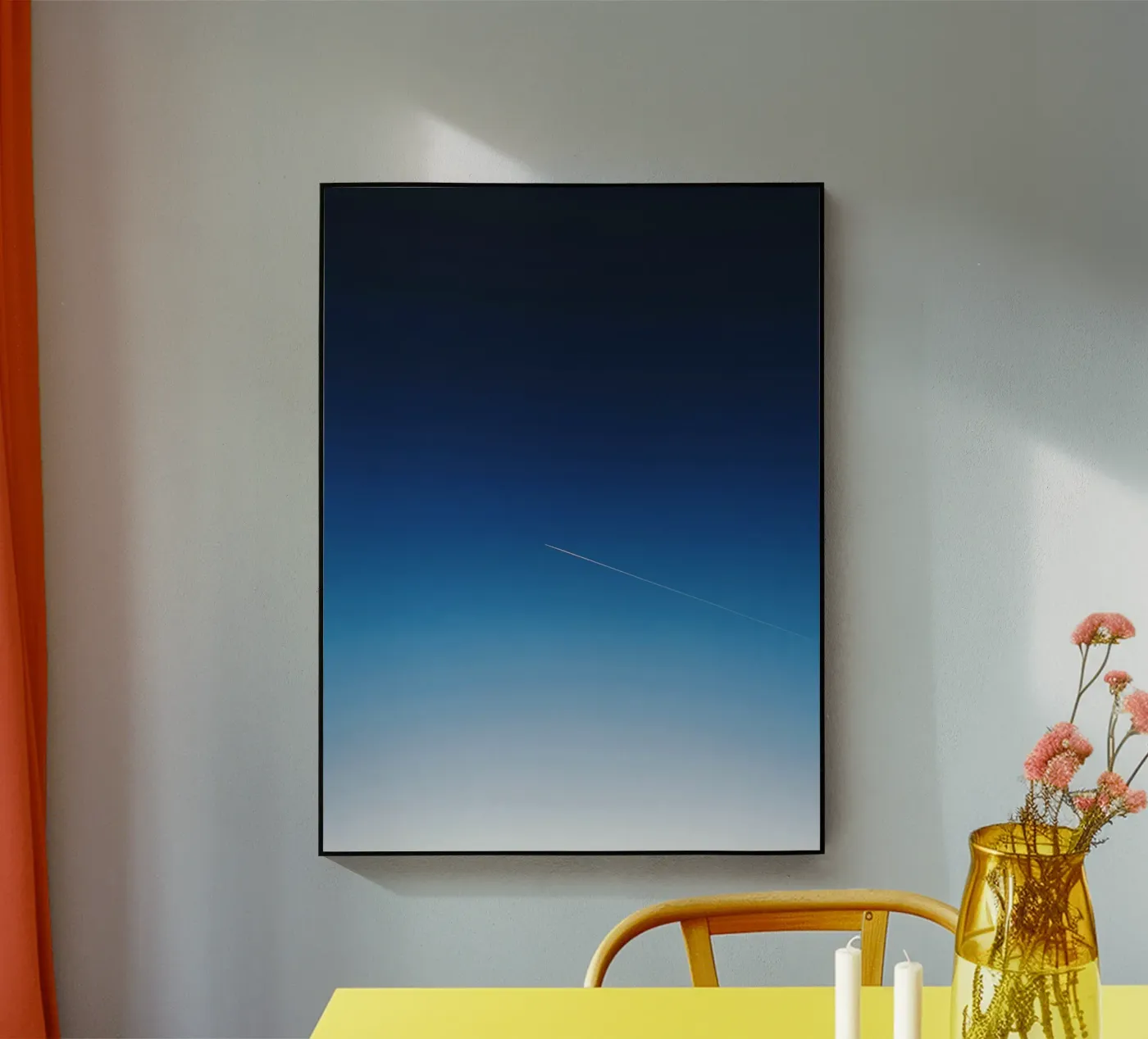 ciel à travers plexiglas de Bleu
