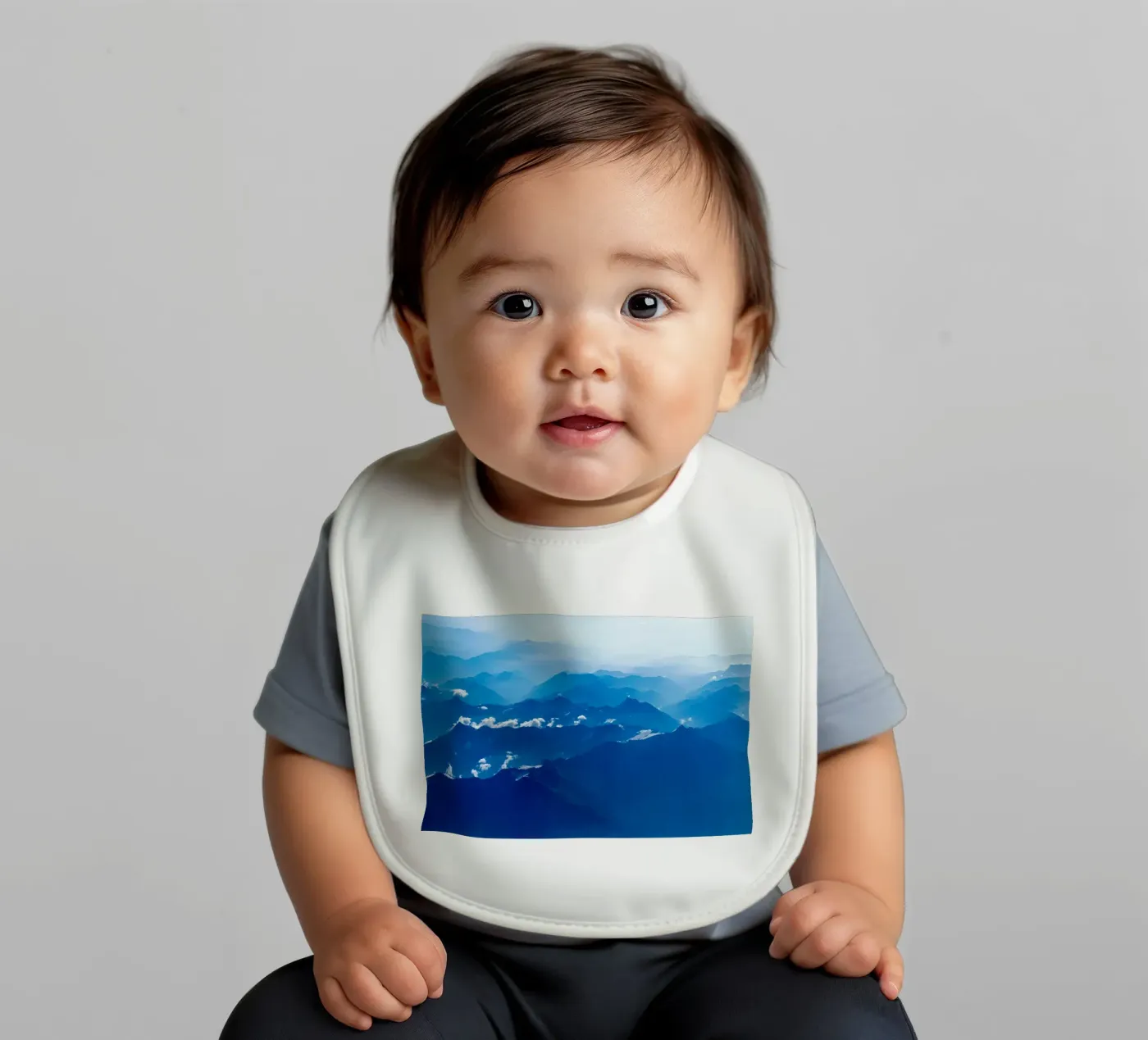 mountain waves bavoir de Bleu