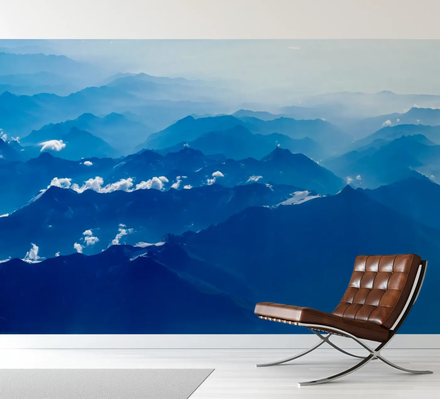 mountain waves fotobehang van Bleu