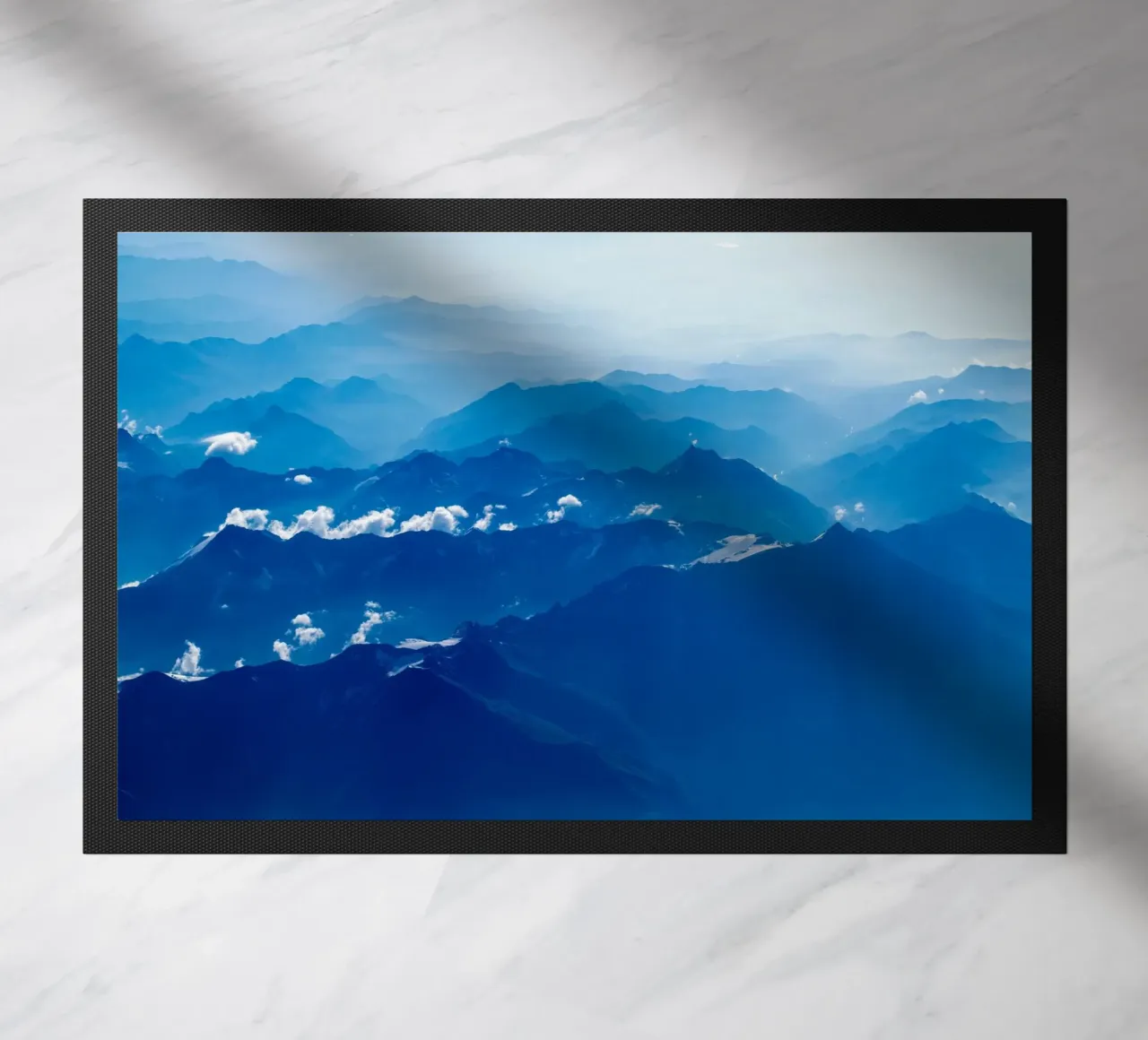 mountain waves doormat by Bleu