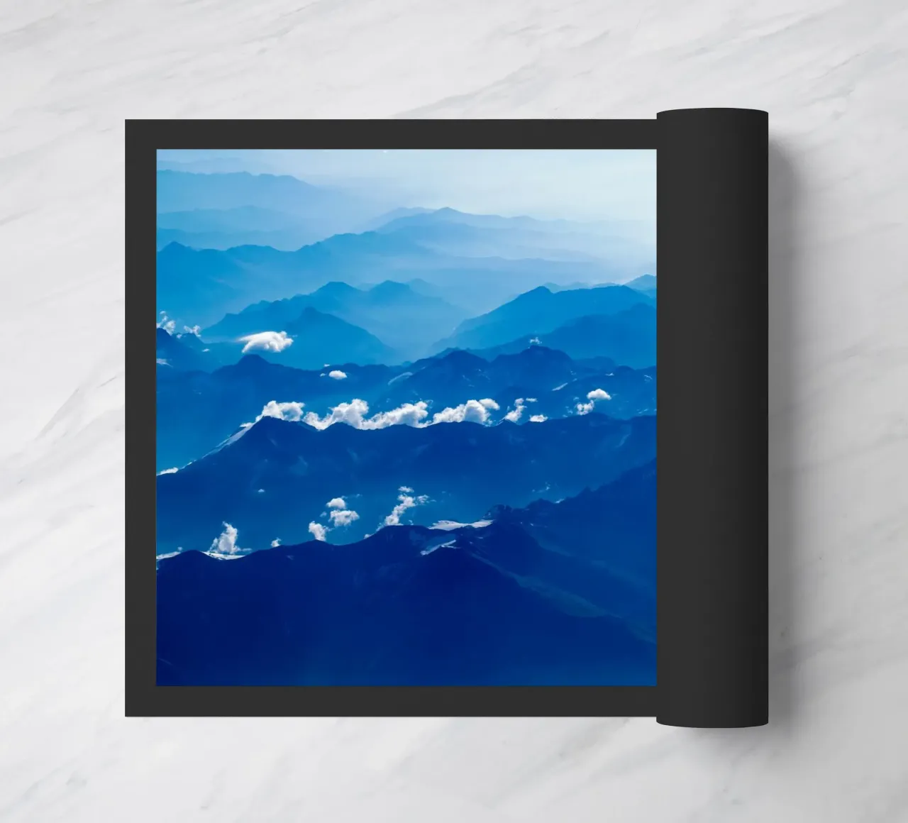 mountain waves doormat by Bleu