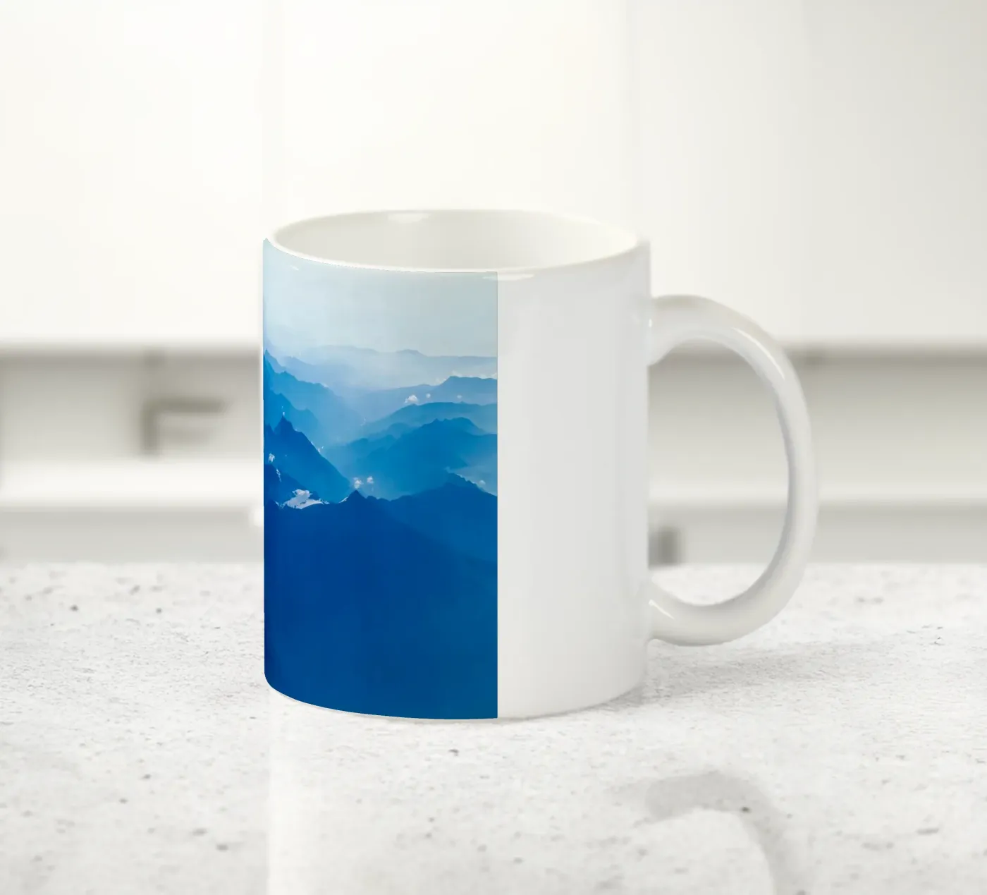 mountain waves ceramic mug by Bleu