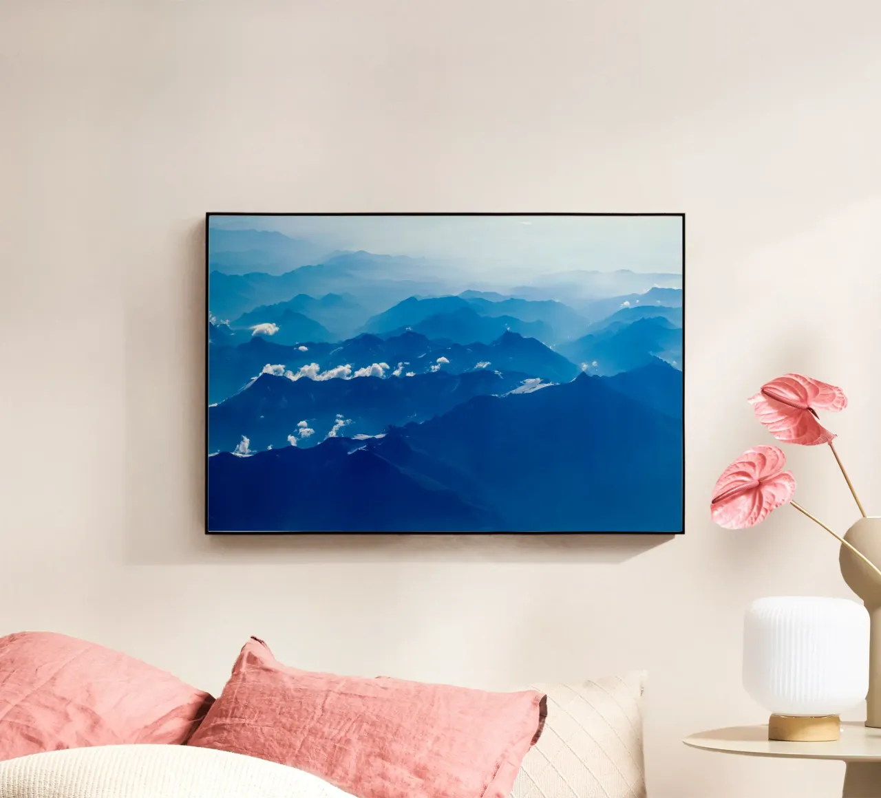 berggolven acryl van Bleu