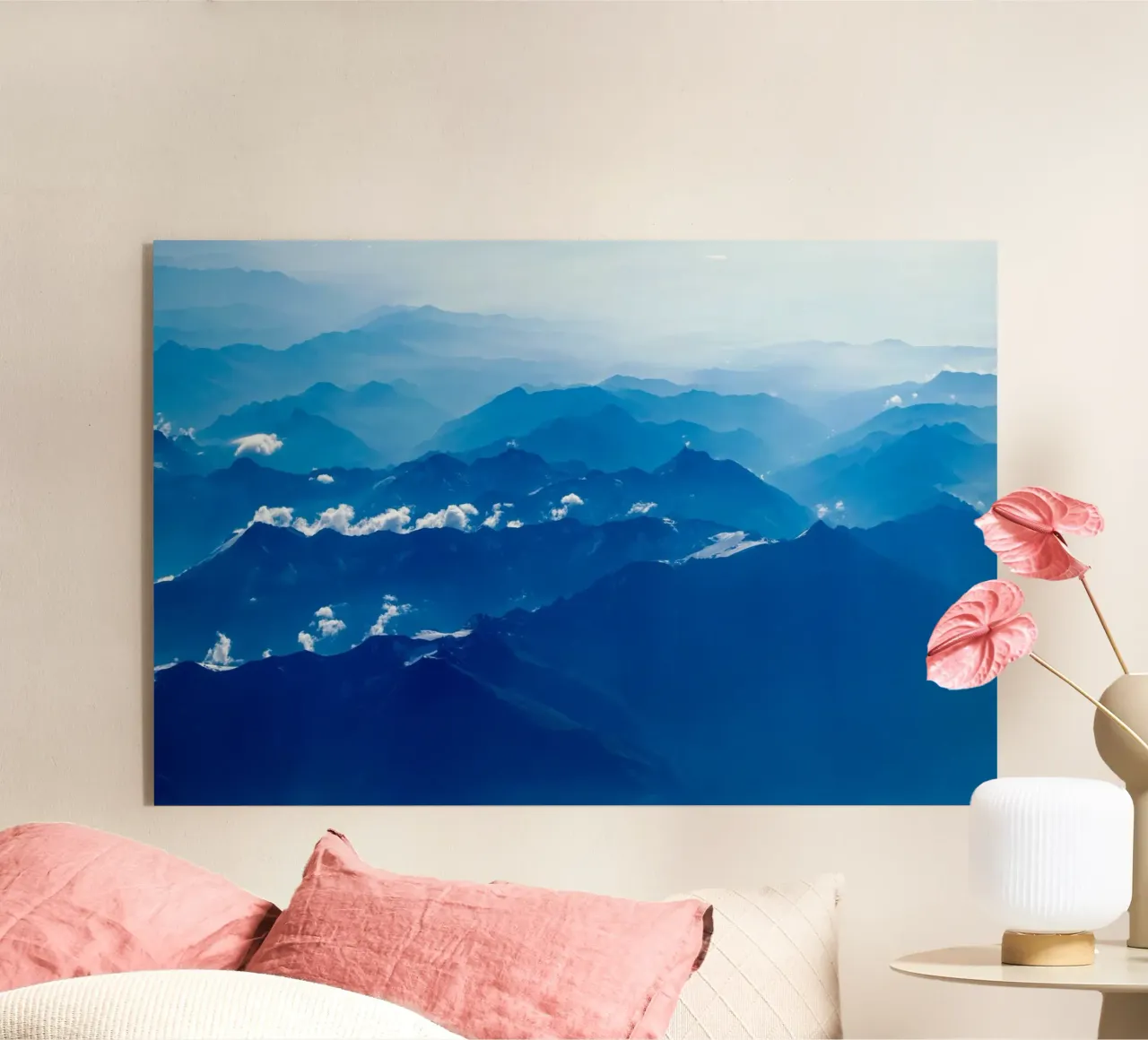 berggolven acryl van Bleu