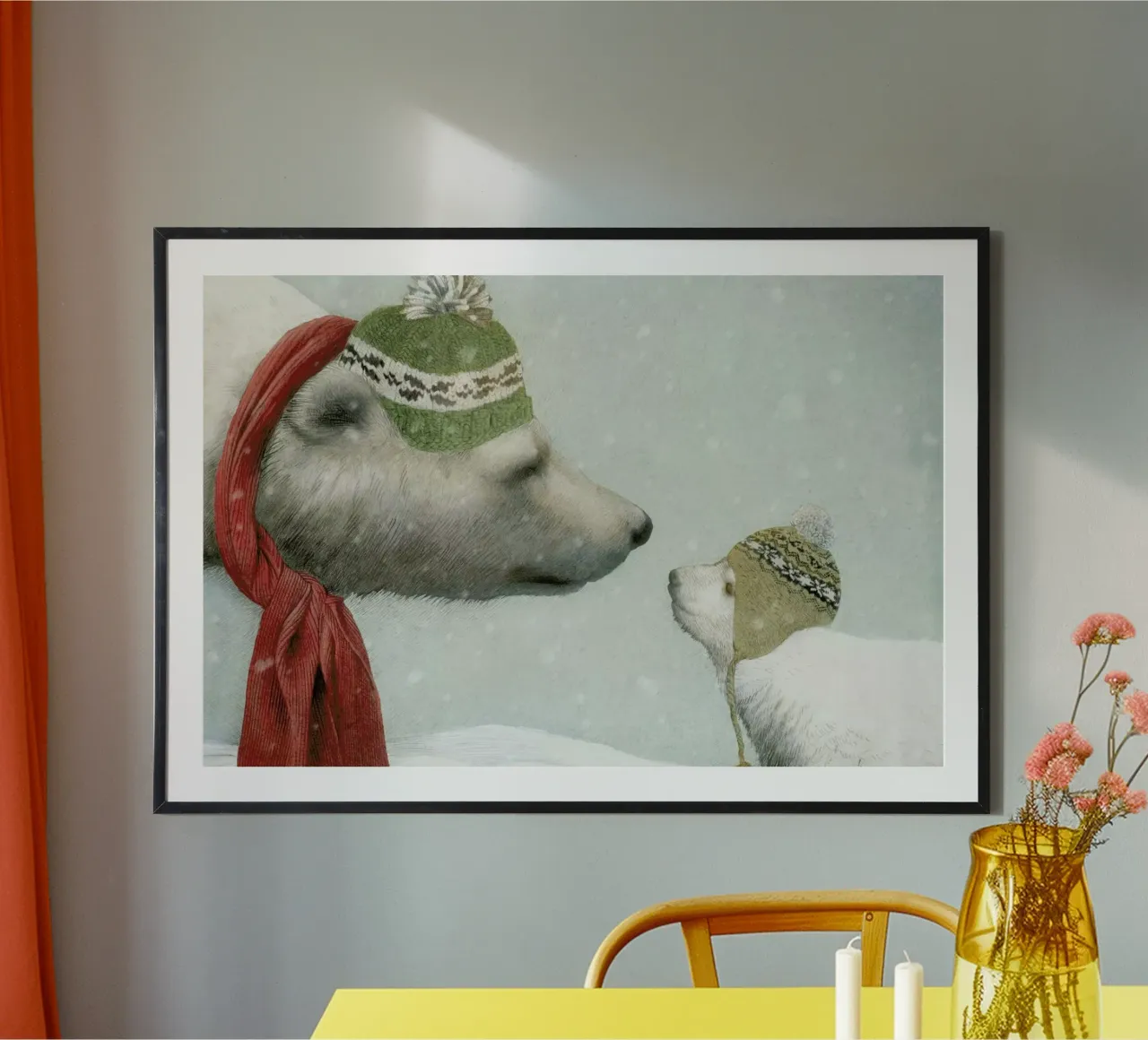 First winter poster con telaio in alluminio da Eric Fan