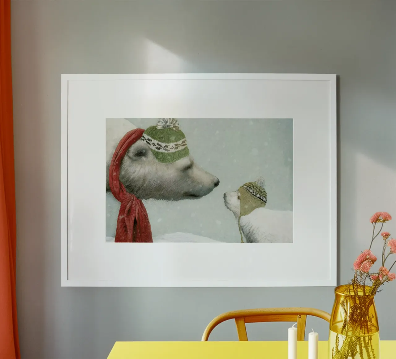 First winter poster con telaio in alluminio da Eric Fan