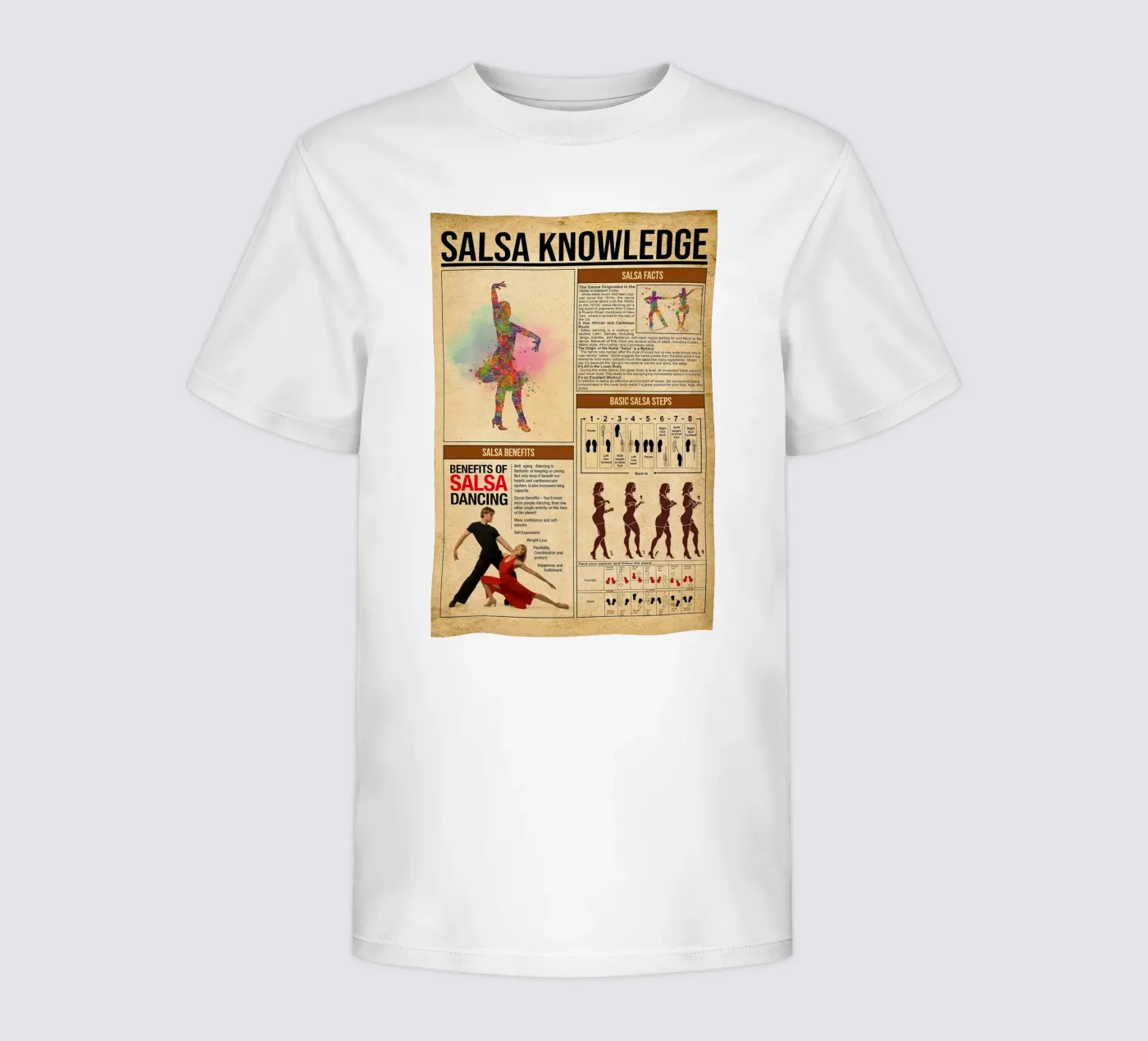 Salsa Kennis Poster kinder t-shirt van Maritiknowled