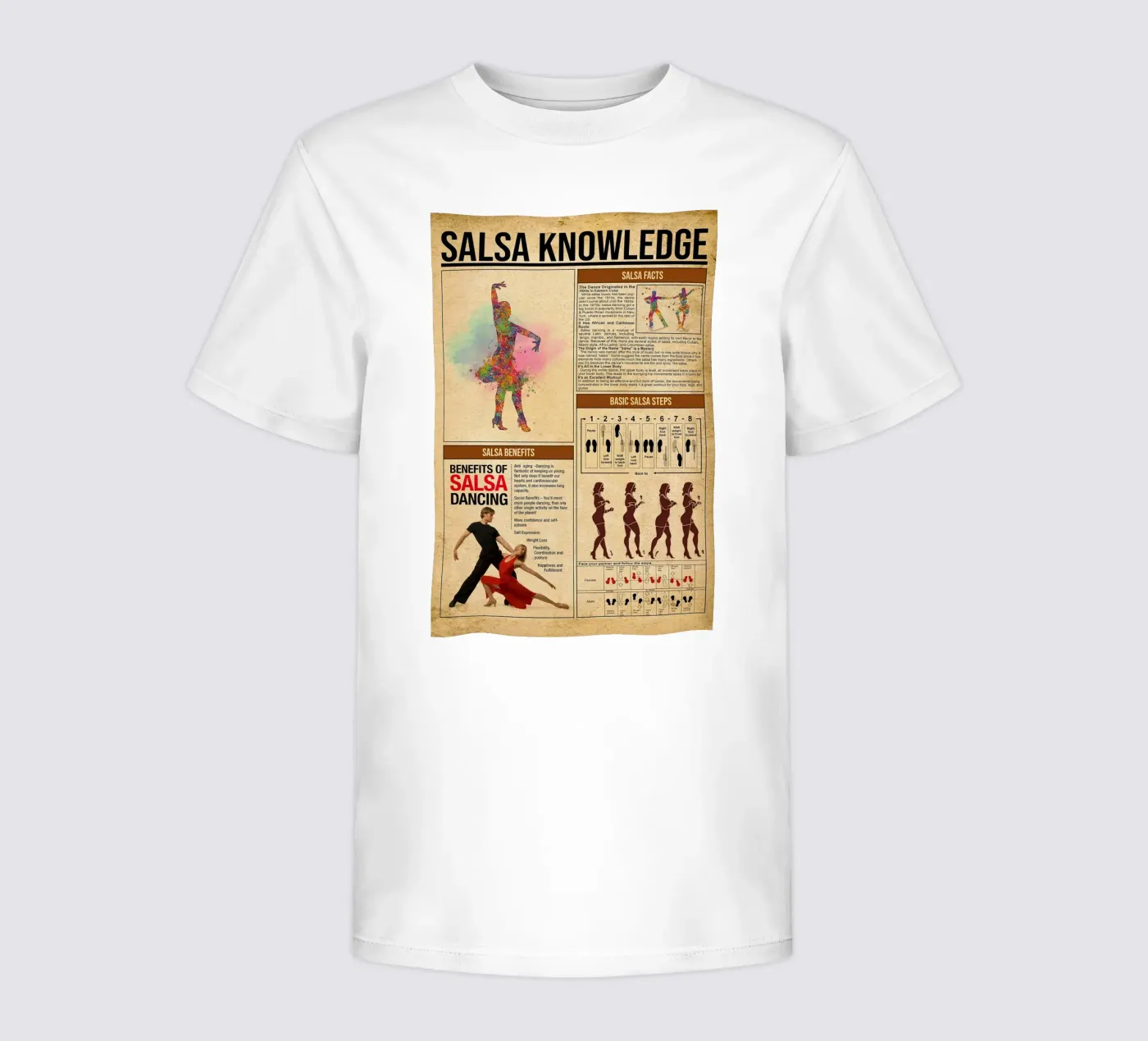 Salsa Kennis Poster kinder t-shirt van Maritiknowled