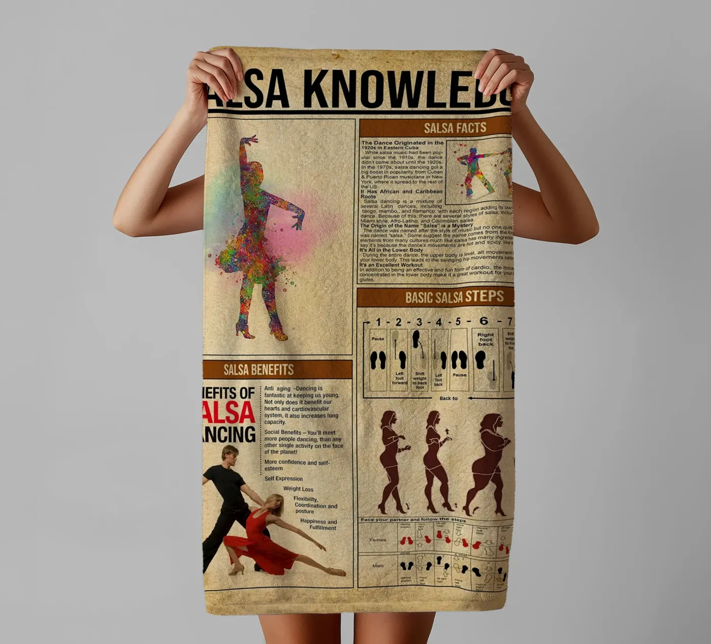 Salsa Knowledge Poster towel by Maritiknowled