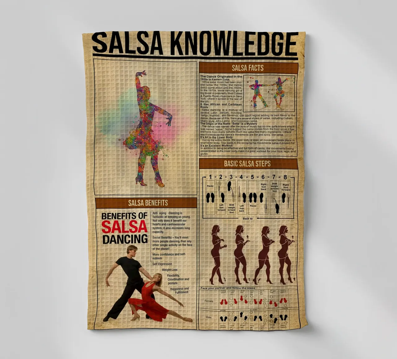 Affiche sur les connaissances en matière de salsa torchon de Maritiknowled