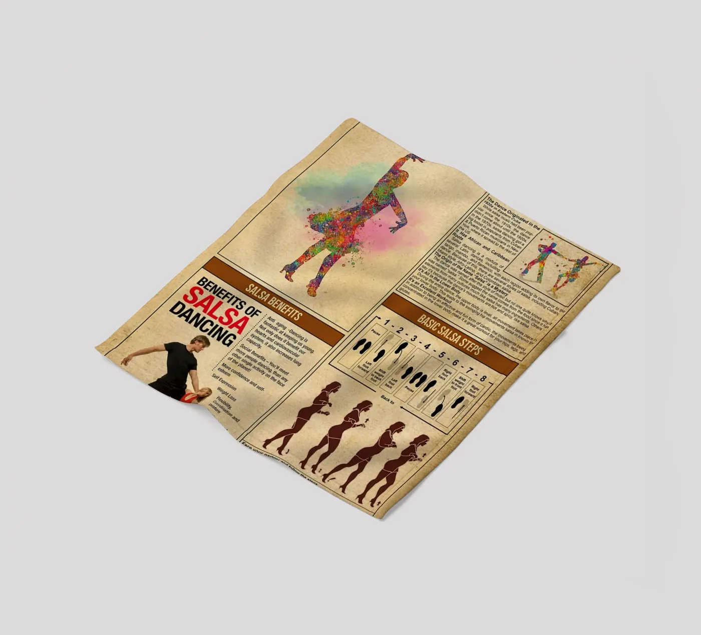 Salsa Knowledge Poster fleece blanket by Maritiknowled