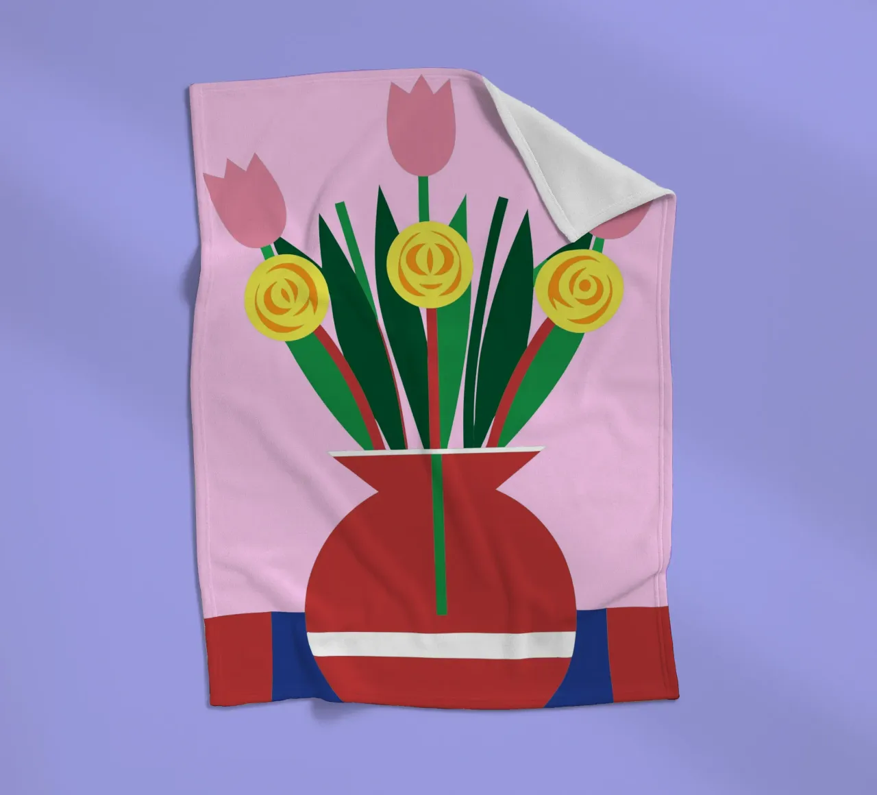 Tulipani in vaso coperta in pile da LOOK DIFFERENT