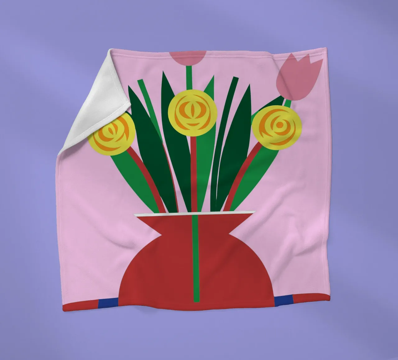 Tulipani in vaso coperta in pile da LOOK DIFFERENT