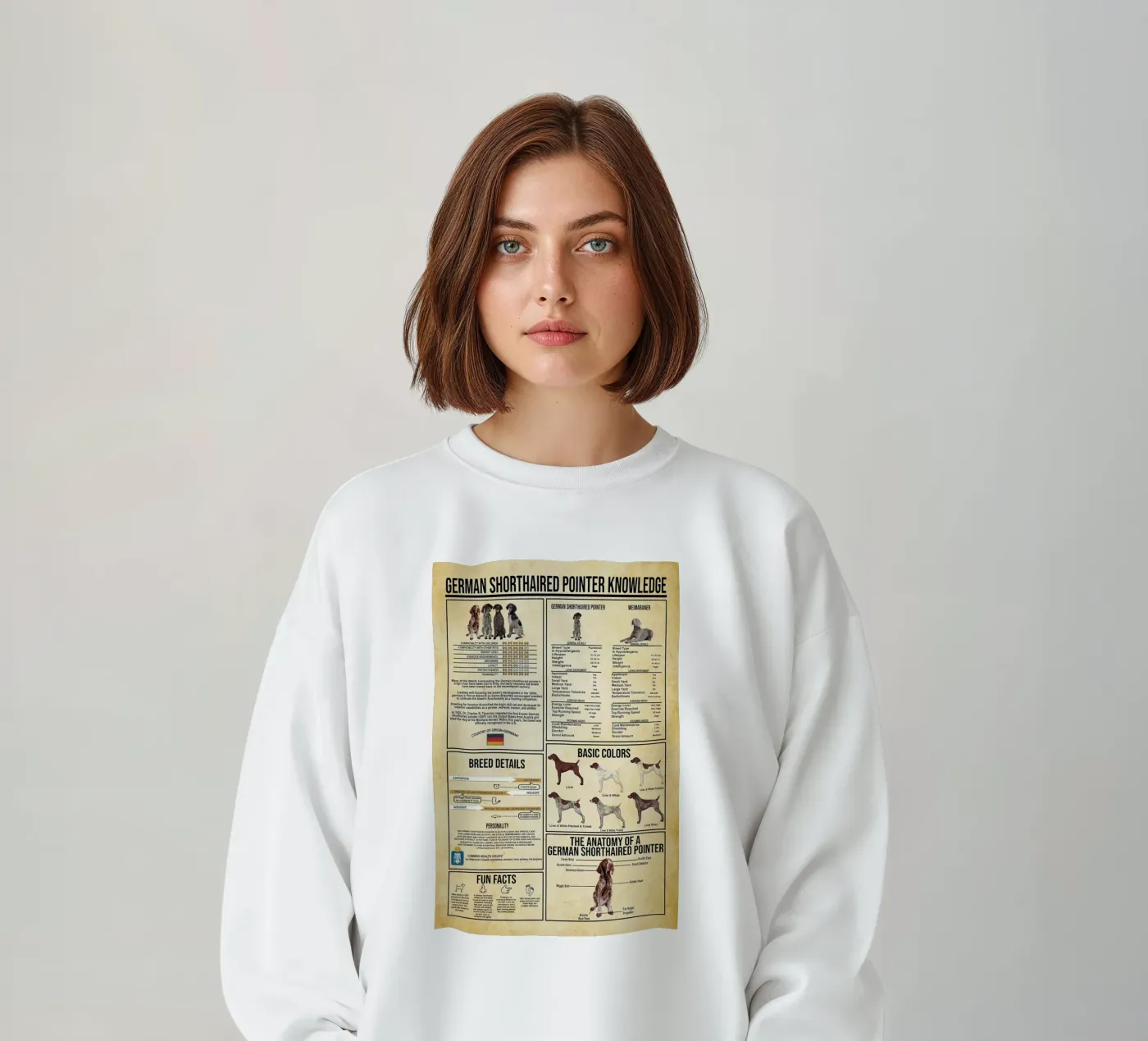German Shorthaired Pointer Knowledge sweatshirt by Maritiknowled
